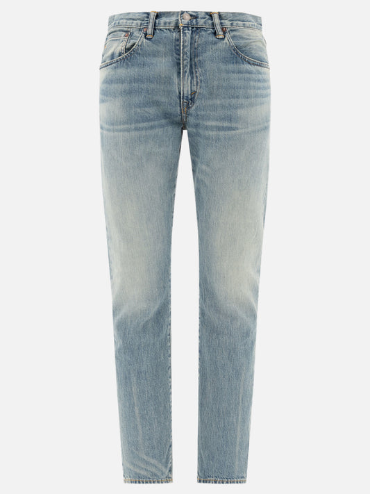 Jeans a gamba dritta Solid colour  Azzurro - RRL by Ralph Lauren Uomo | PLP | VIETTI Online Store 
