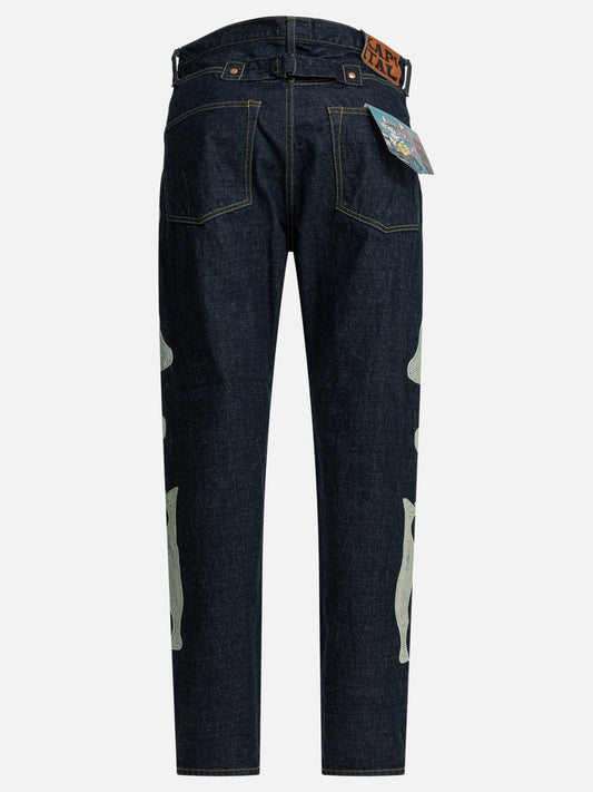Jeans a gamba dritta Solid colour  Blu - KAPITAL Uomo | VIETTI Online Store | 2
