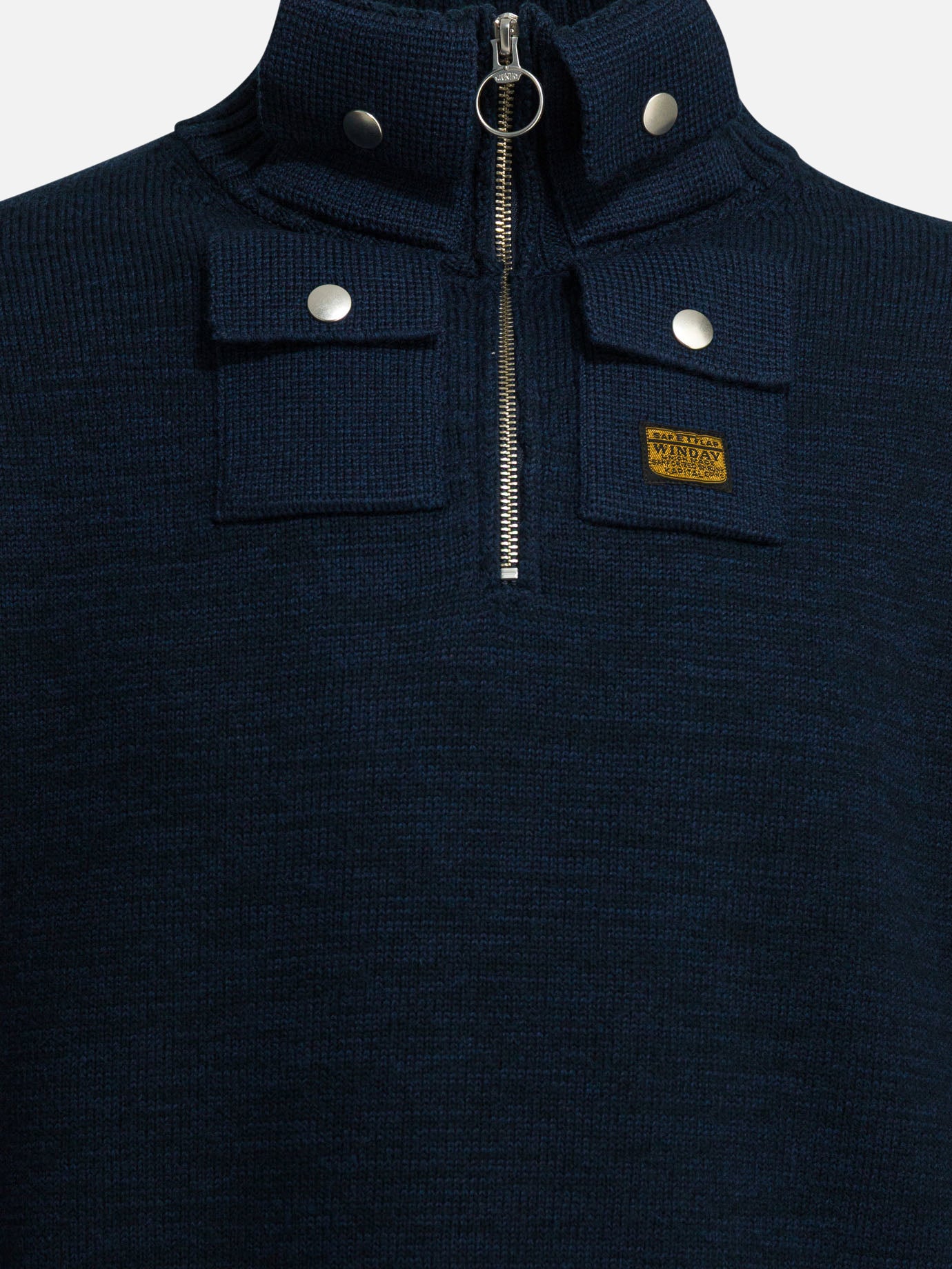 Maglioni con mezza zip Solid colour  Blu - KAPITAL Uomo | PDP | VIETTI Online Store | thumbnail_3