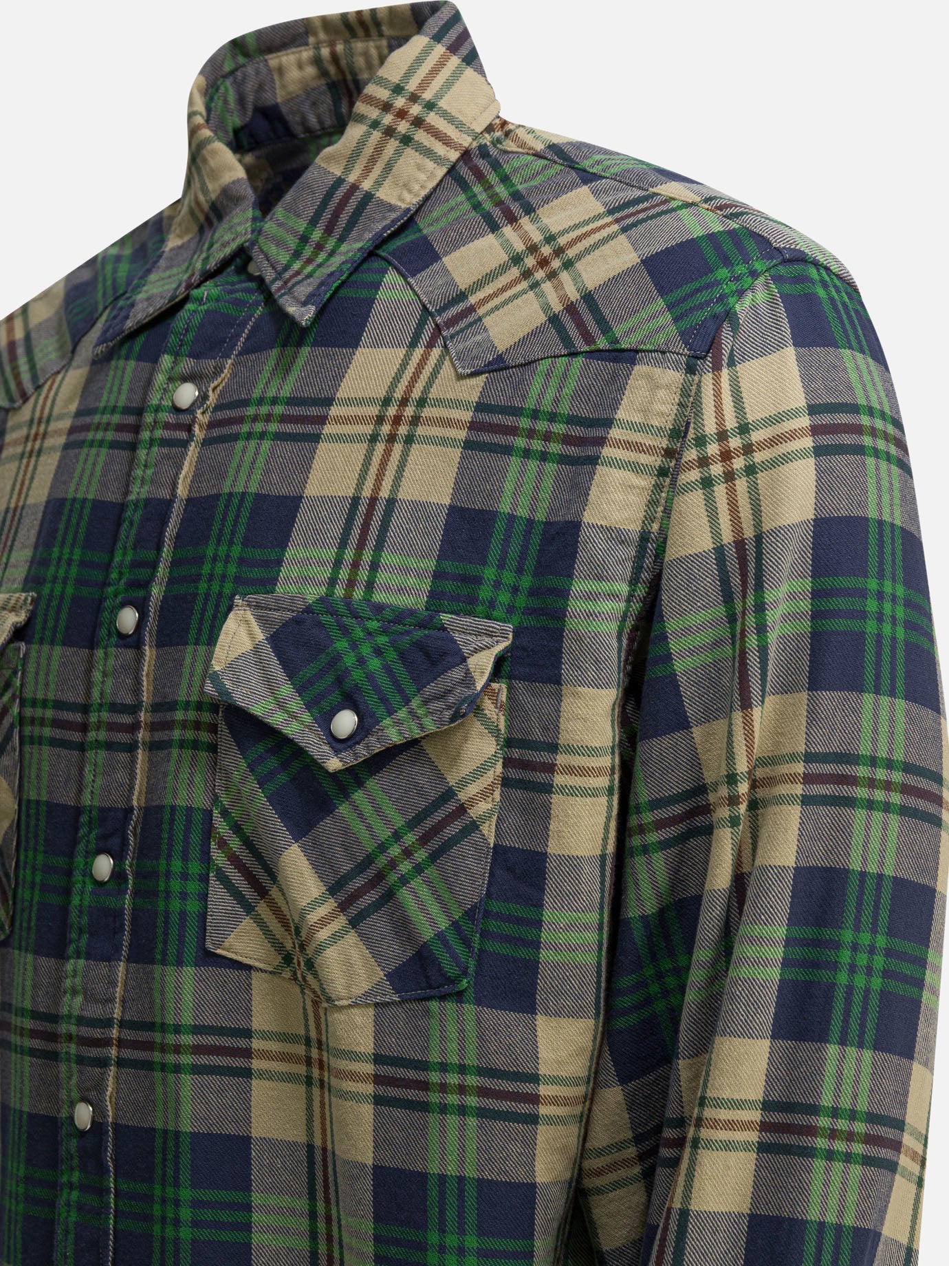 Camicie casual Check  Verde - KAPITAL Uomo | PDP | VIETTI Online Store | Zoom-Modal_4
