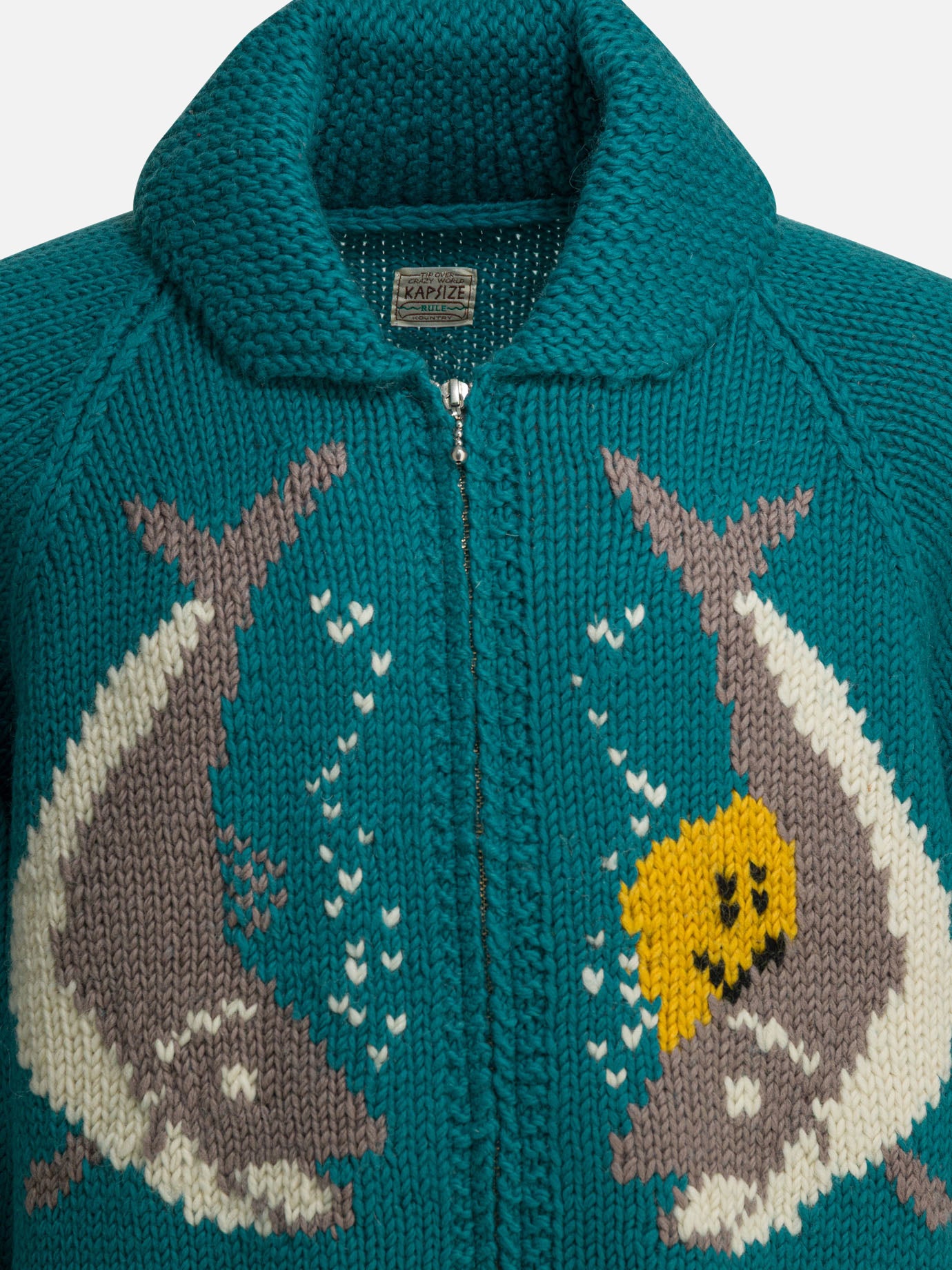 Maglioni con zip Graphics  Azzurro - KAPITAL Uomo | PDP | VIETTI Online Store | Zoom-Modal_3
