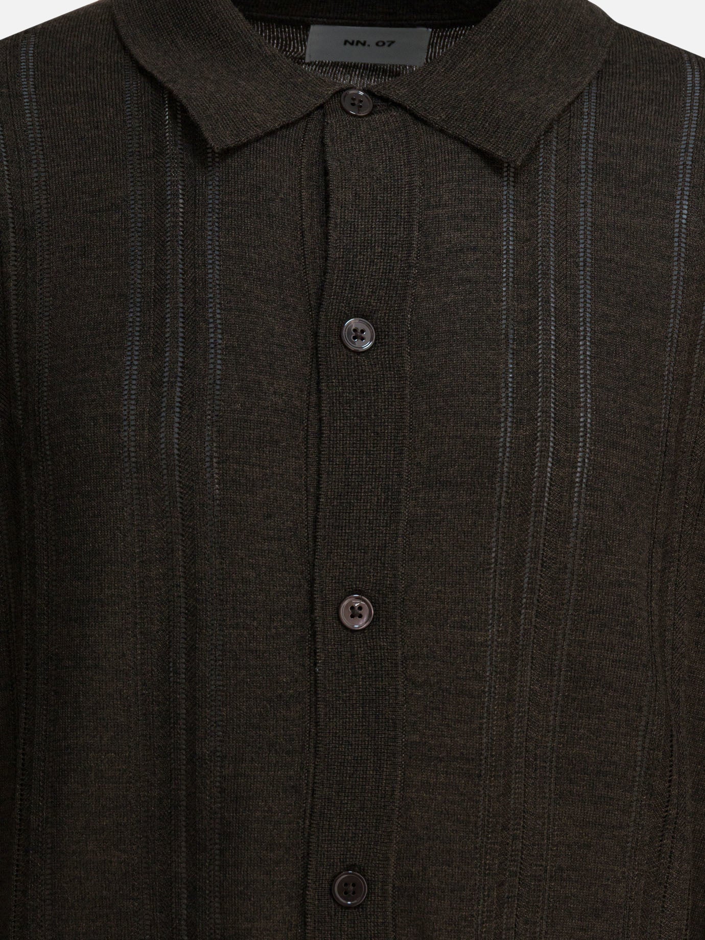 Cardigans Textured knit  Brown - NN.07 Men | PDP | VIETTI Online Store | thumbnail_3