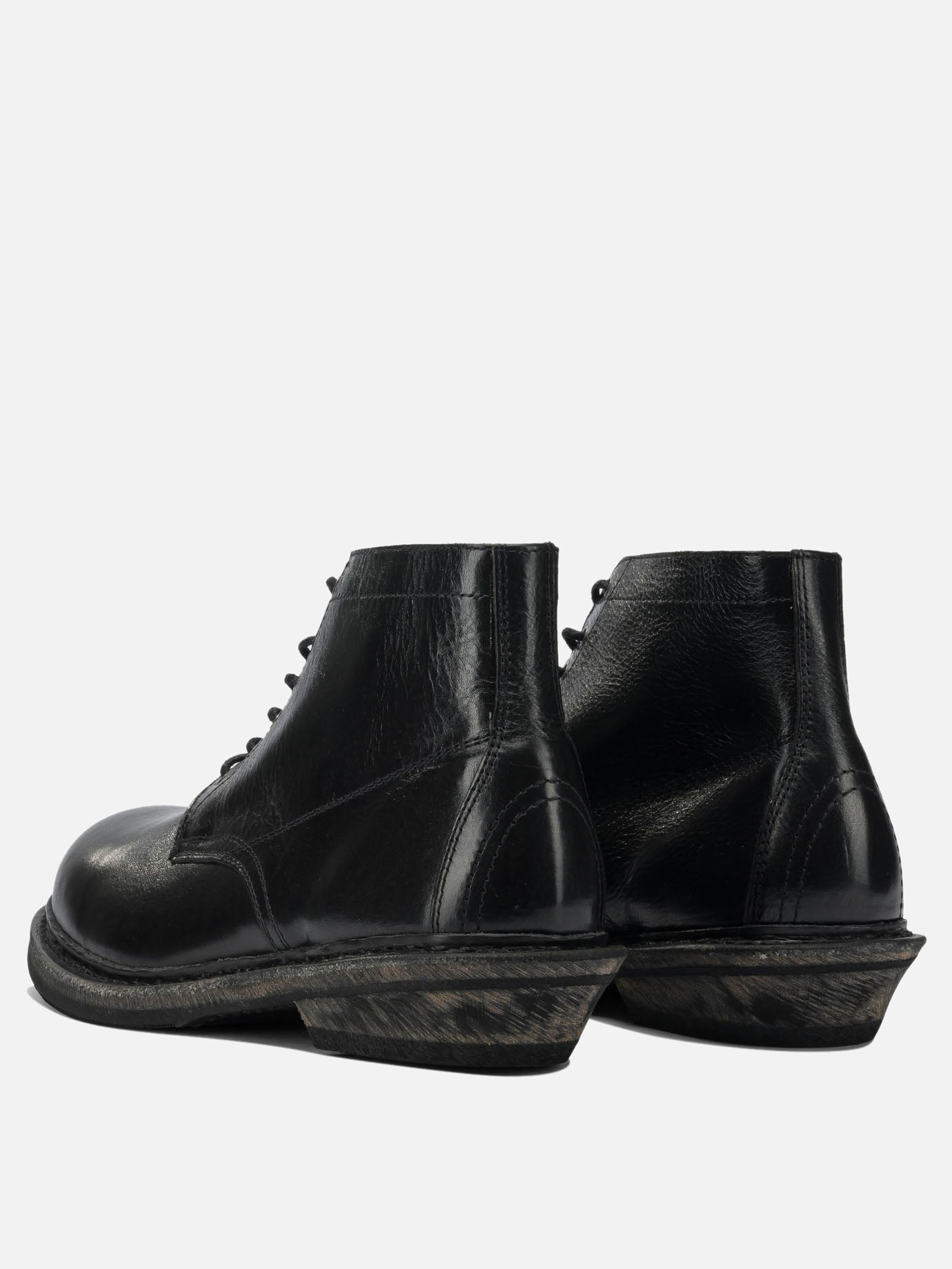 Lace-up boots 100% leather - 100% rubber  Black - Our Legacy Men | PDP | VIETTI Online Store | thumbnail_4