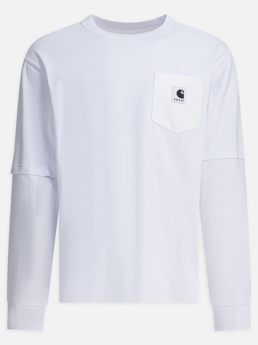 T-shirt girocollo Logo  Bianco - Sacai Uomo | PDP | VIETTI Online Store 
