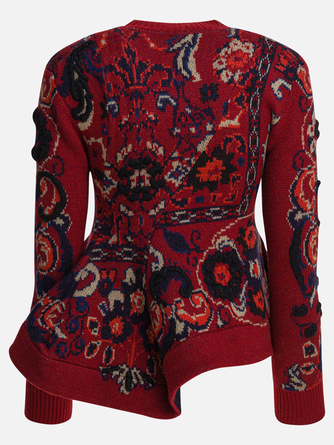 Maglioni girocollo Floral  Bordeaux - Sacai Donna | PDP | VIETTI Online Store | thumbnail_2