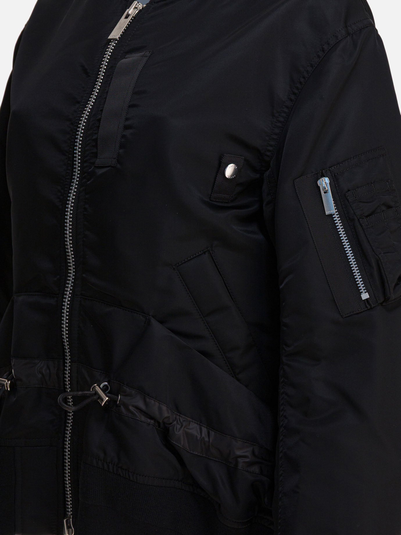 Bomber Solid colour  Nero - Sacai Donna | PDP | VIETTI Online Store | thumbnail_4