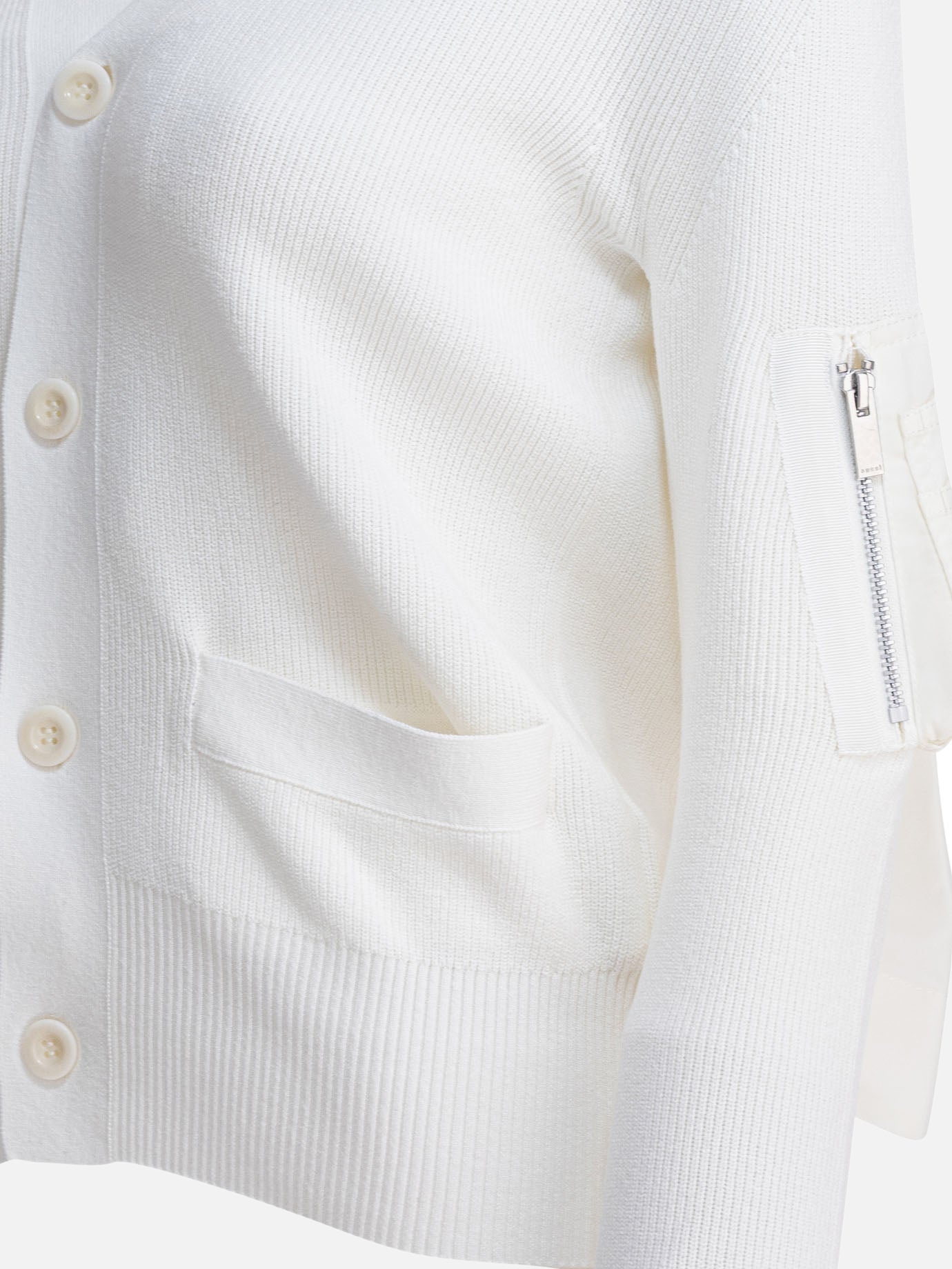 Cardigan Solid colour  Bianco - Sacai Donna | PDP | VIETTI Online Store | Zoom-Modal_4

