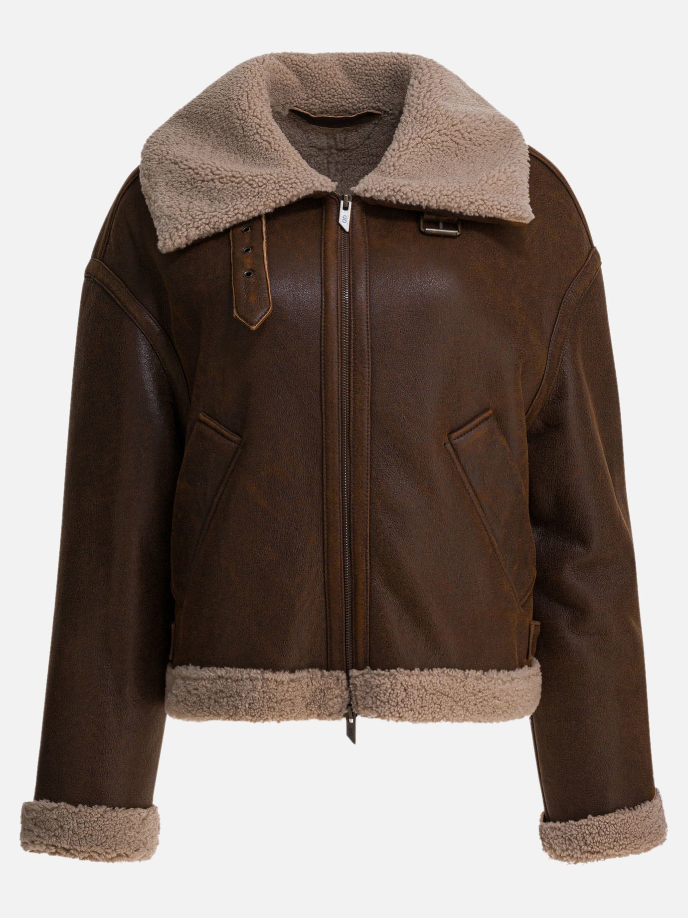 Shearling jackets Solid colour  Brown - Salvatore Santoro Women | PDP | VIETTI Online Store | thumbnail