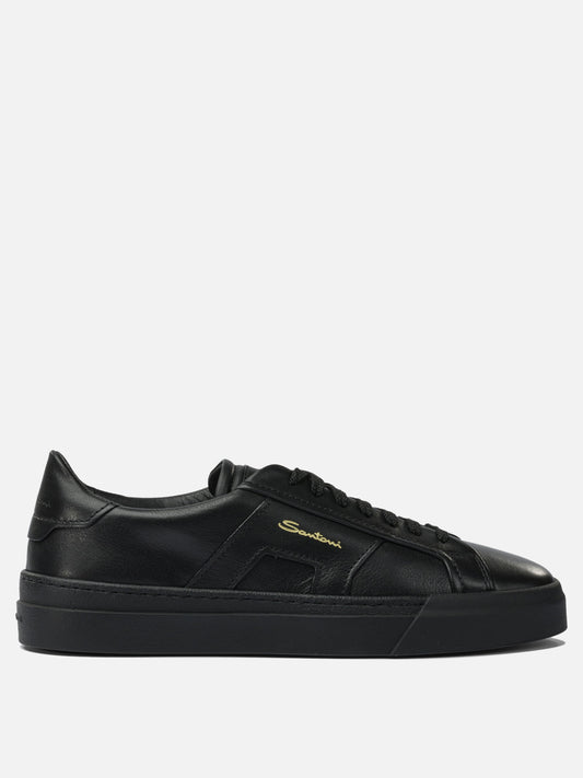 Low top sneakers 100% calf leather - 100% rubber  Black - Santoni Men | PLP | VIETTI Online Store 

