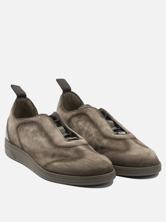 Low top sneakers 100% leather - 100% rubber  Beige - Santoni Men | PLP | VIETTI Online Store | 2
