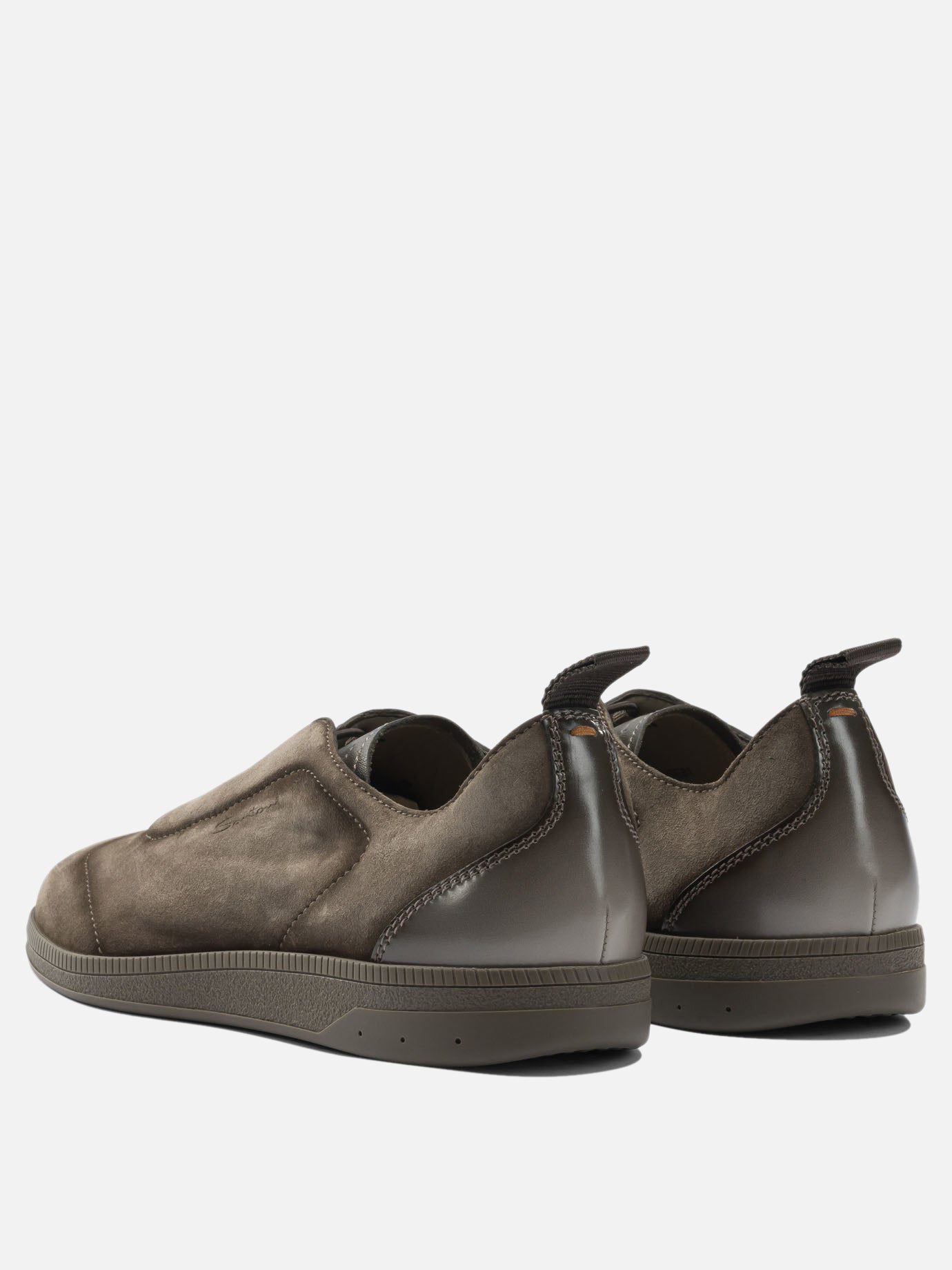Low top sneakers 100% leather - 100% rubber  Beige - Santoni Men | PDP | VIETTI Online Store | thumbnail_4