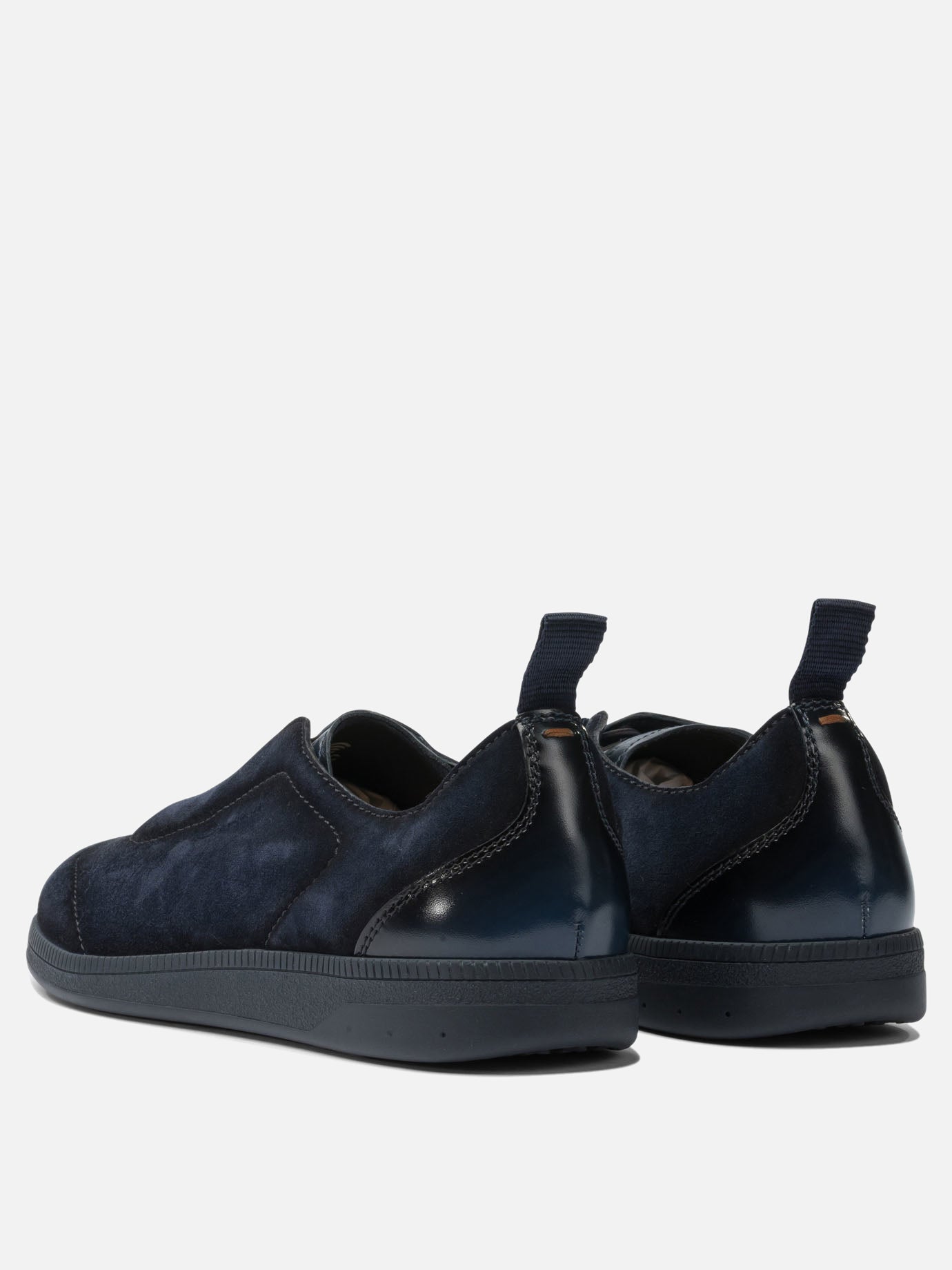 Sneaker basse 100% calf leather - 100% rubber  Blu - Santoni Uomo | PDP | VIETTI Online Store | thumbnail_4