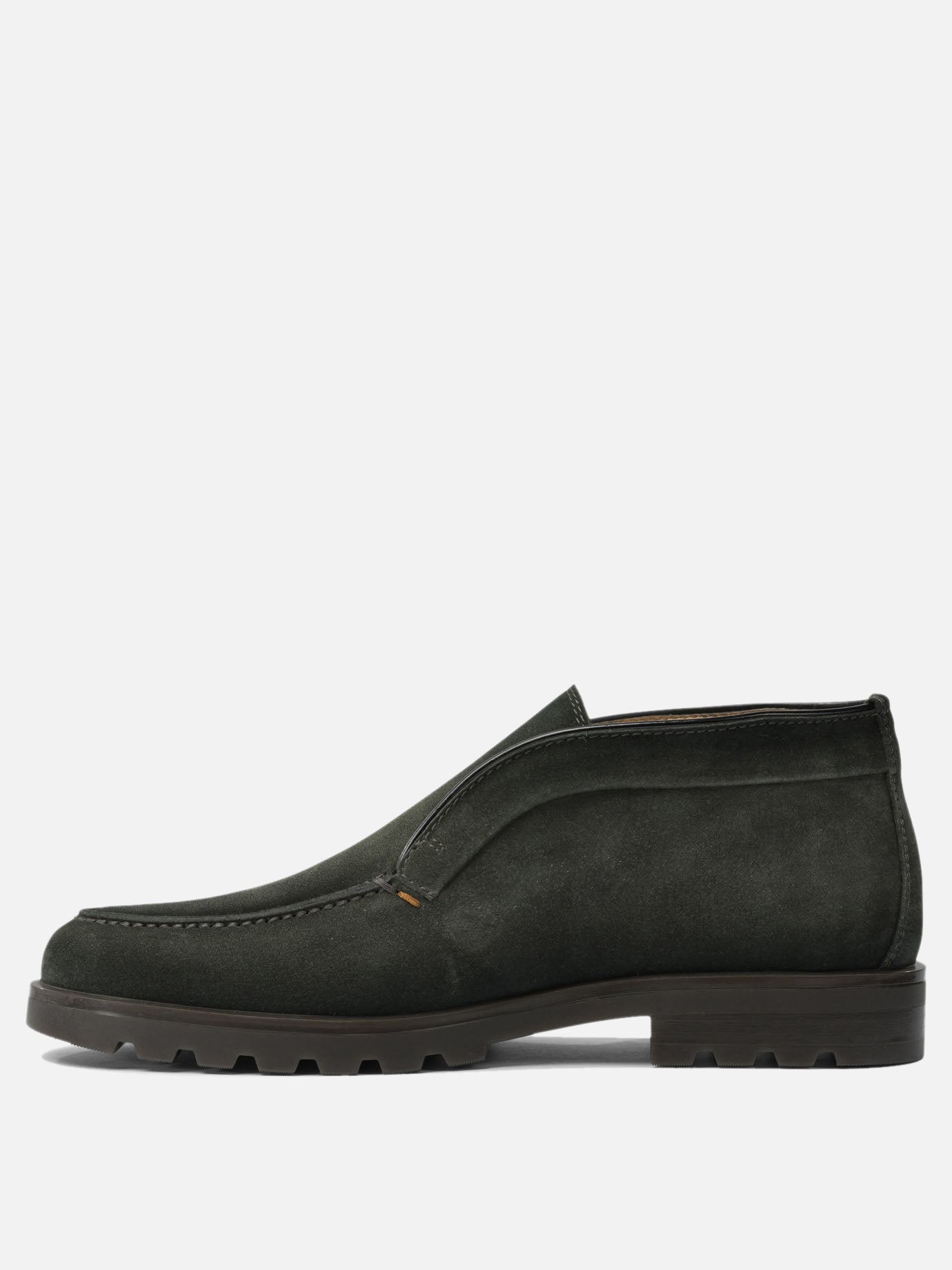 Pull-on boots 100% suede - 100% rubber  Green - Santoni Men | PDP | VIETTI Online Store | thumbnail_3
