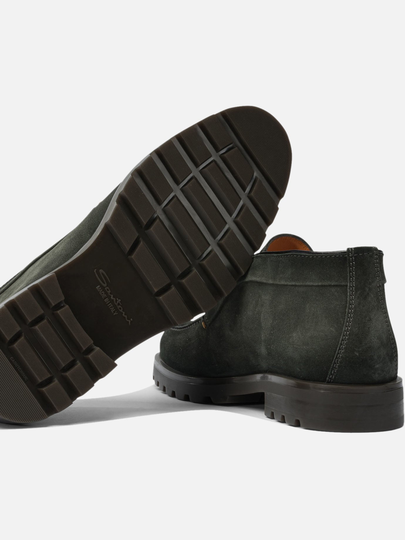Pull-on boots 100% suede - 100% rubber  Green - Santoni Men | PDP | VIETTI Online Store | thumbnail_5