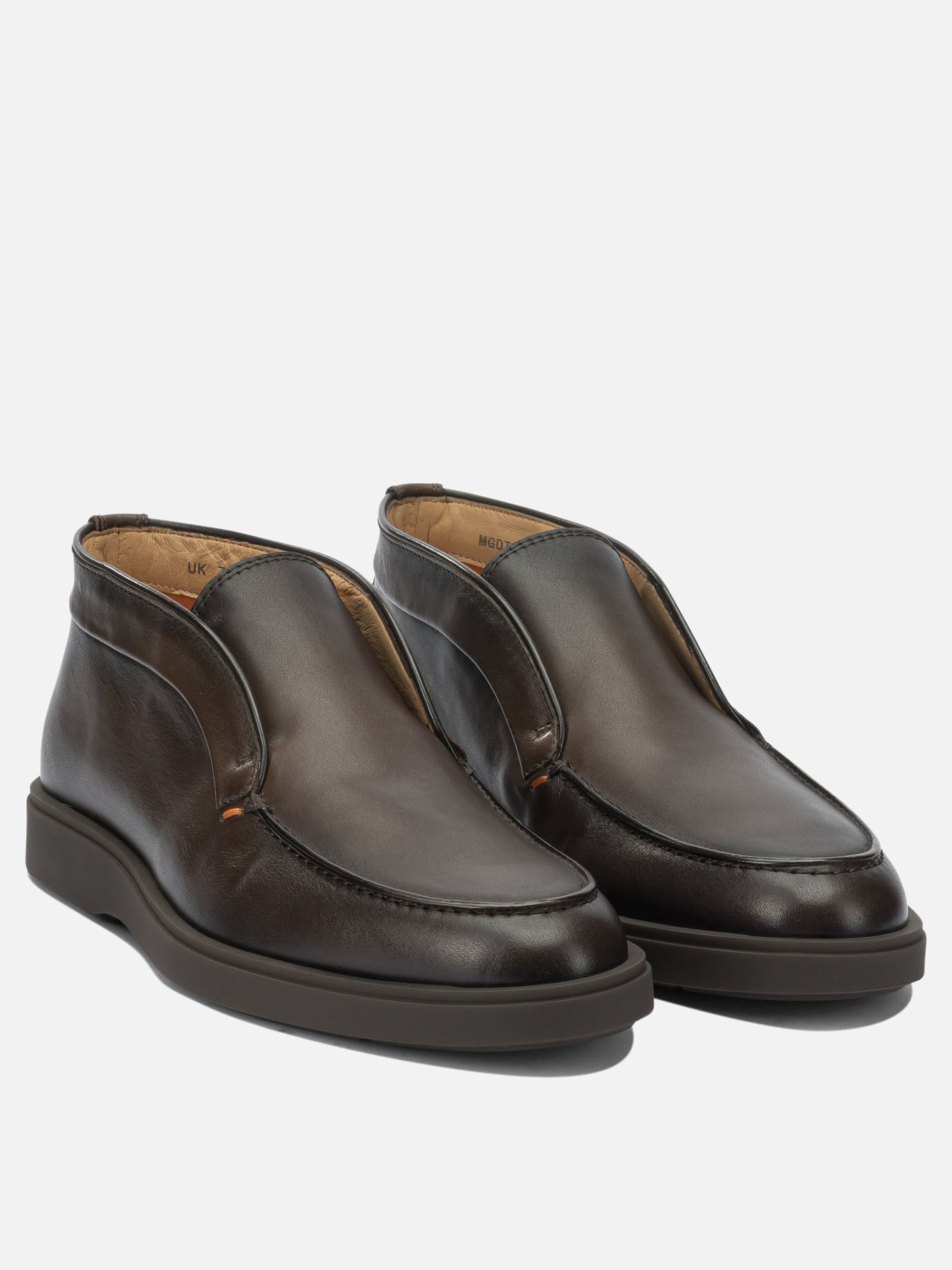 Stivaletti pull-on 100% leather  Marrone - Santoni Uomo | PDP | VIETTI Online Store | thumbnail_2
