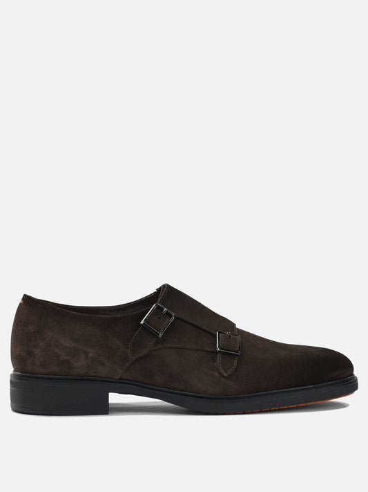 Loafers 100% suede - 100% rubber  Brown - Santoni Men | PLP | VIETTI Online Store 
