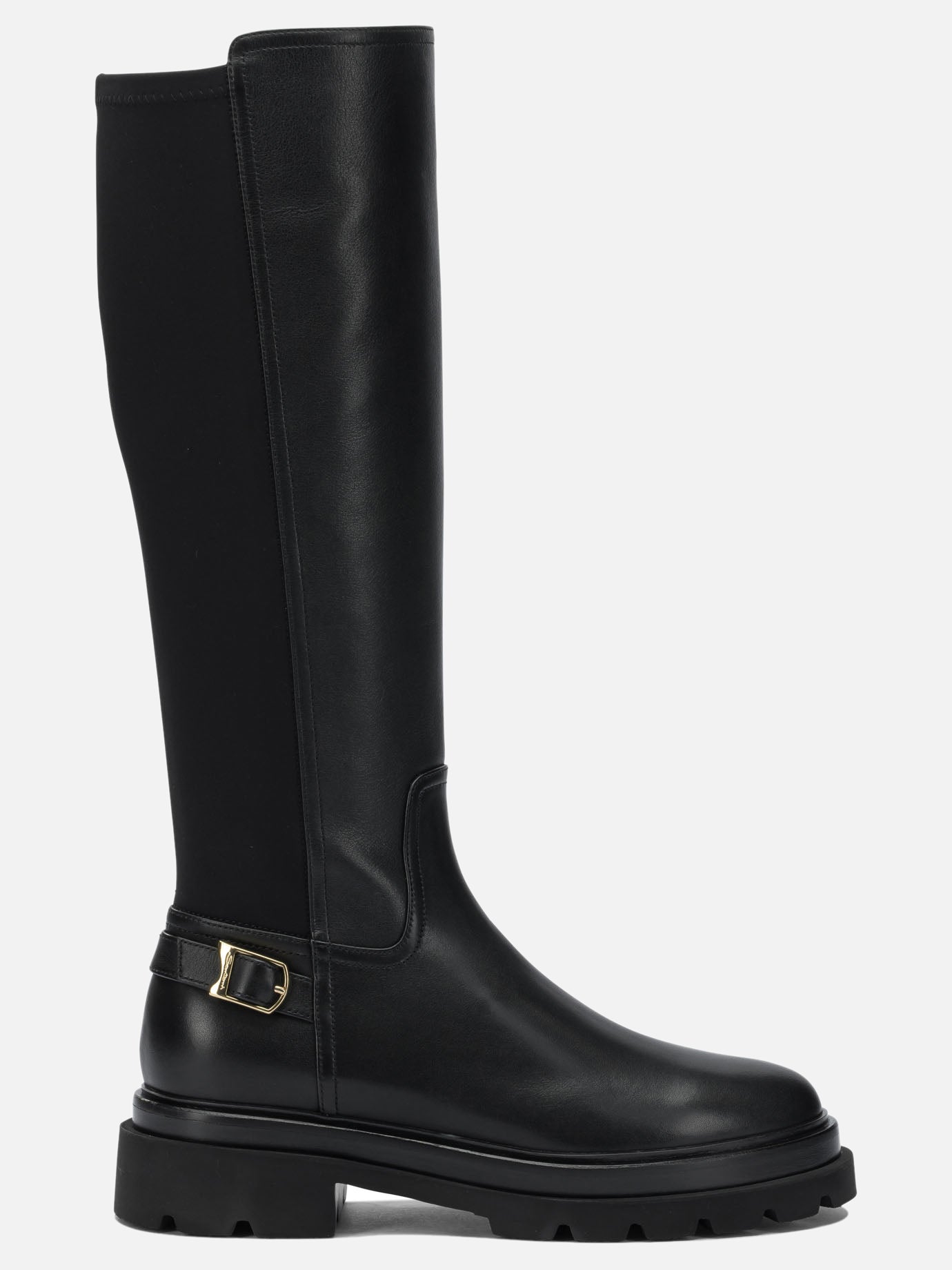 Al ginocchio 100% leather - 100% rubber  Nero - Santoni Donna | PDP | VIETTI Online Store | Zoom-Modal
