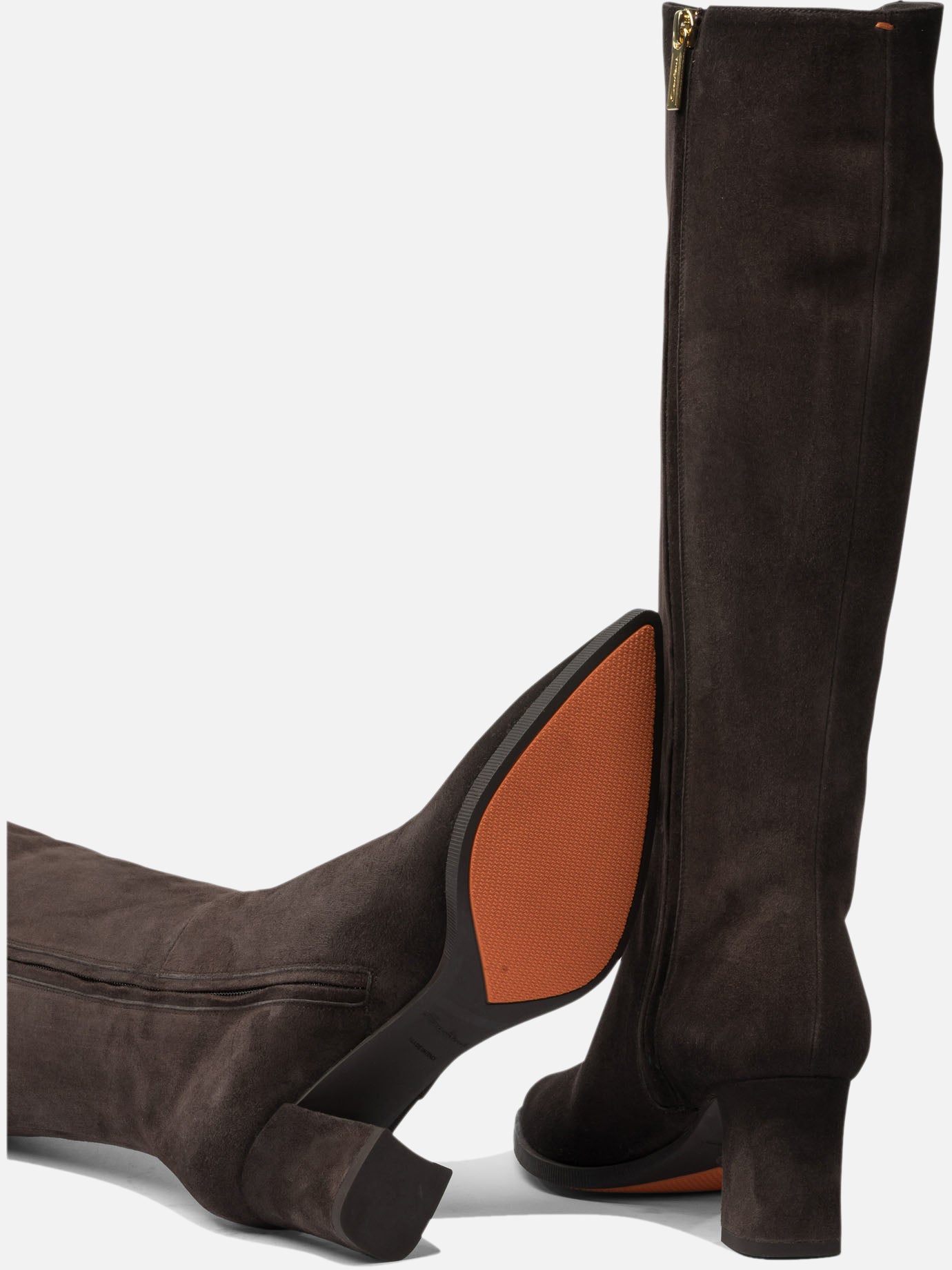 Al ginocchio 100% suede - 100% leather  Marrone - Santoni Donna | PDP | VIETTI Online Store | Zoom-Modal_5
