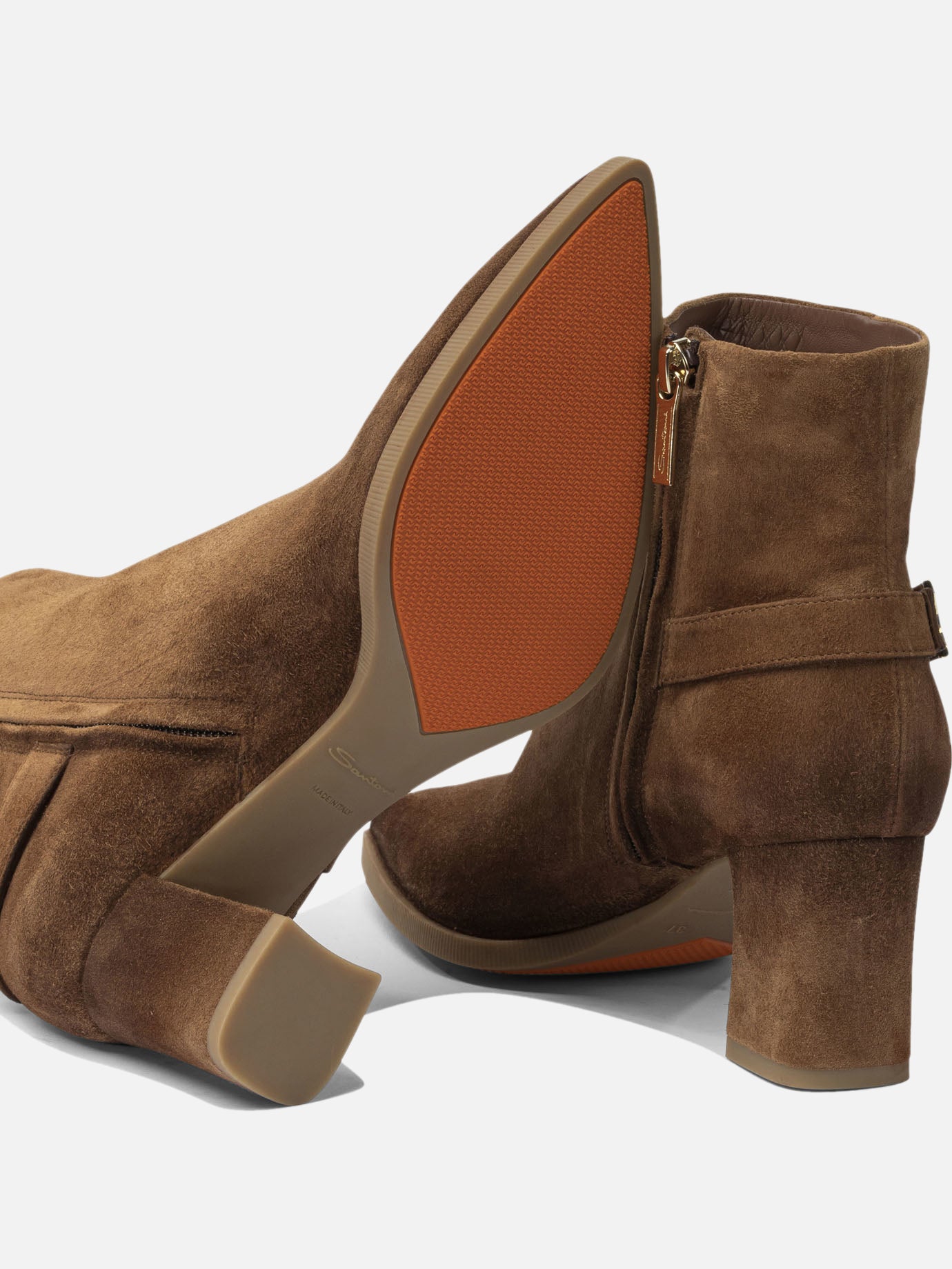 Stivaletti con zip 100% suede - 100% rubber  Marrone - Santoni Donna | PDP | VIETTI Online Store | Zoom-Modal_5
