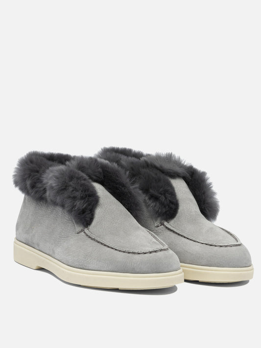 Sneaker basse 100% calf leather - 100% rubber  Grigio - Santoni Donna | PLP | VIETTI Online Store | 2
