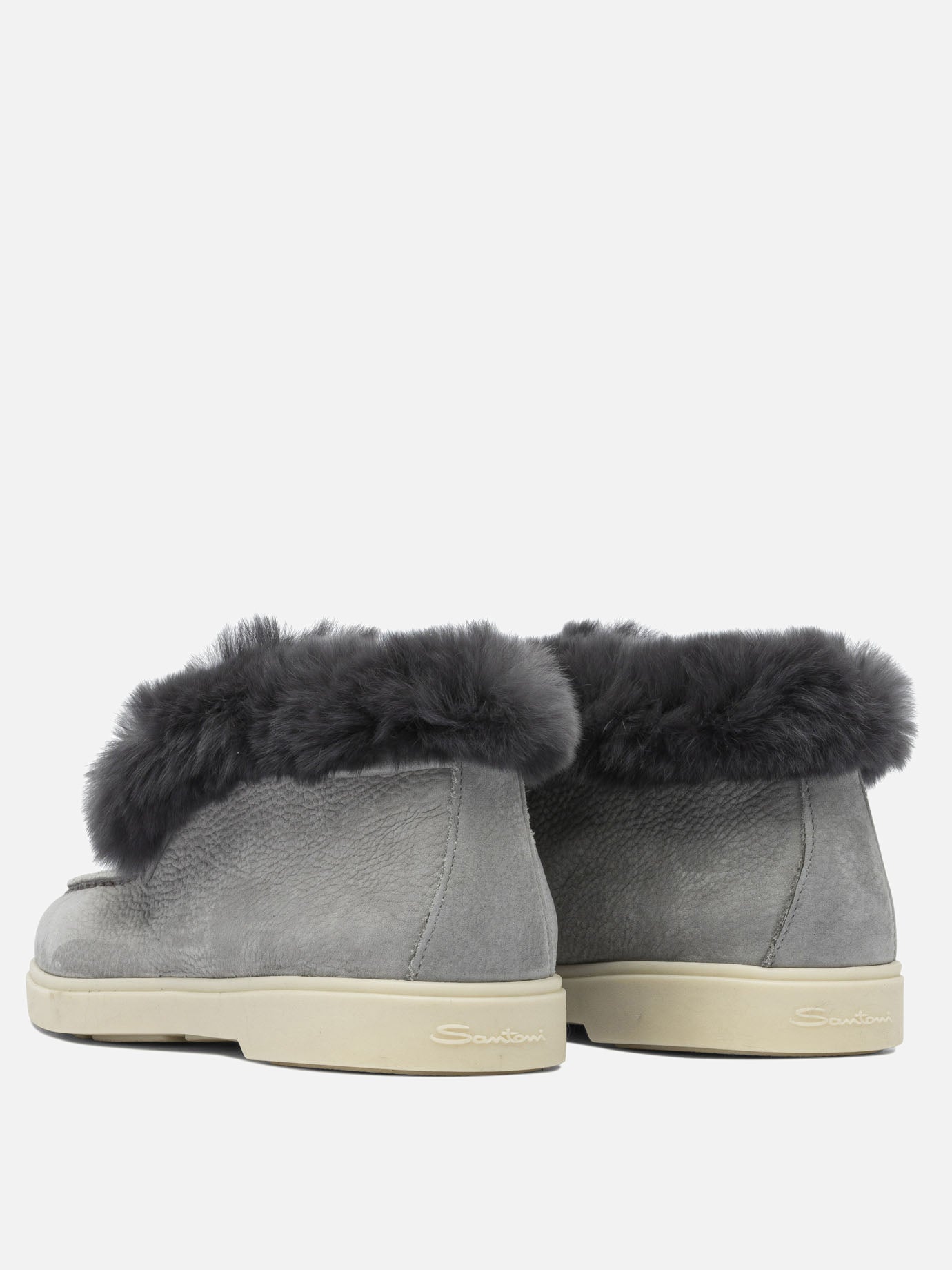 Low top sneakers 100% calf leather - 100% rubber  Grey - Santoni Women | PDP | VIETTI Online Store | Zoom-Modal_4
