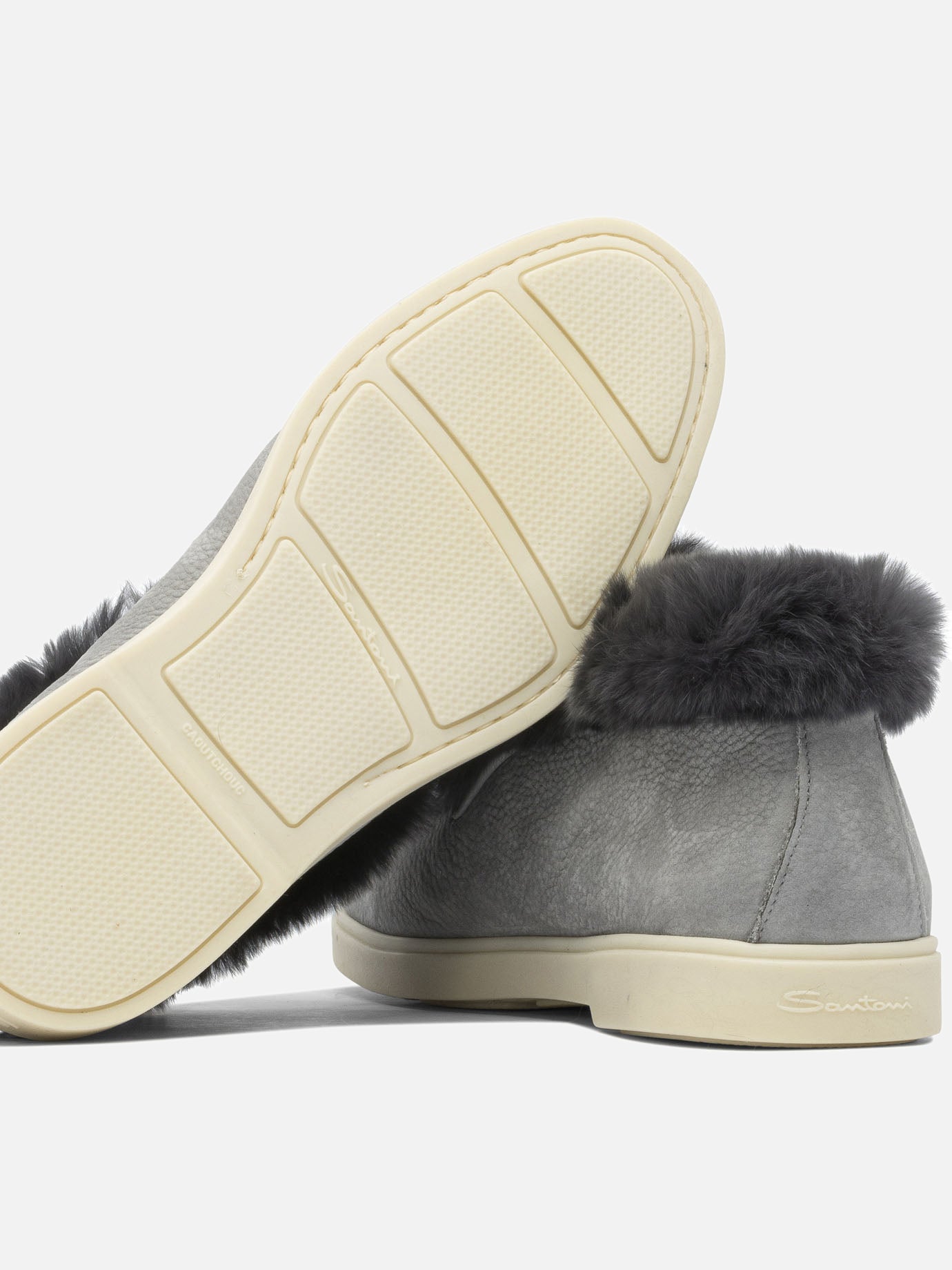 Low top sneakers 100% calf leather - 100% rubber  Grey - Santoni Women | PDP | VIETTI Online Store | Zoom-Modal_5
