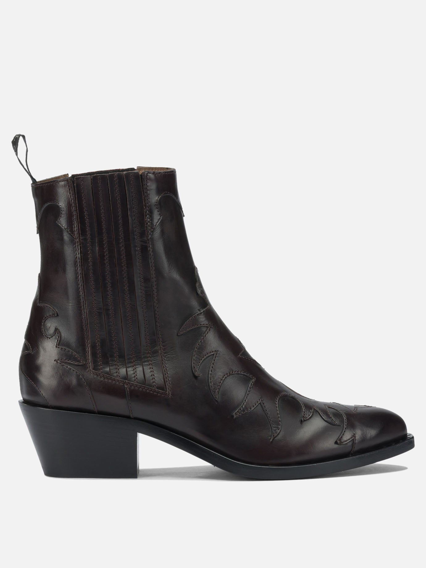 Pull-on boots 100% leather - 95% leather - 5% rubber  Bordeaux - Sartore Women | PDP | VIETTI Online Store | Zoom-Modal
