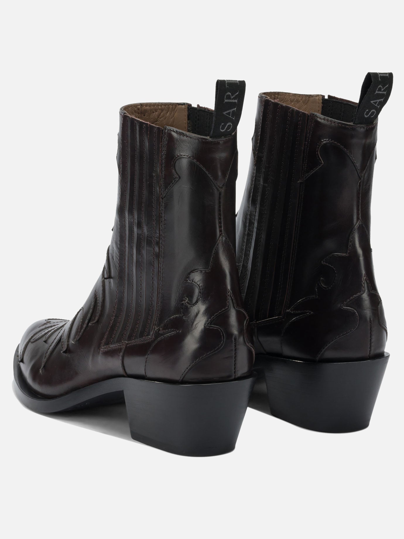 Pull-on boots 100% leather - 95% leather - 5% rubber  Bordeaux - Sartore Women | PDP | VIETTI Online Store | Zoom-Modal_4
