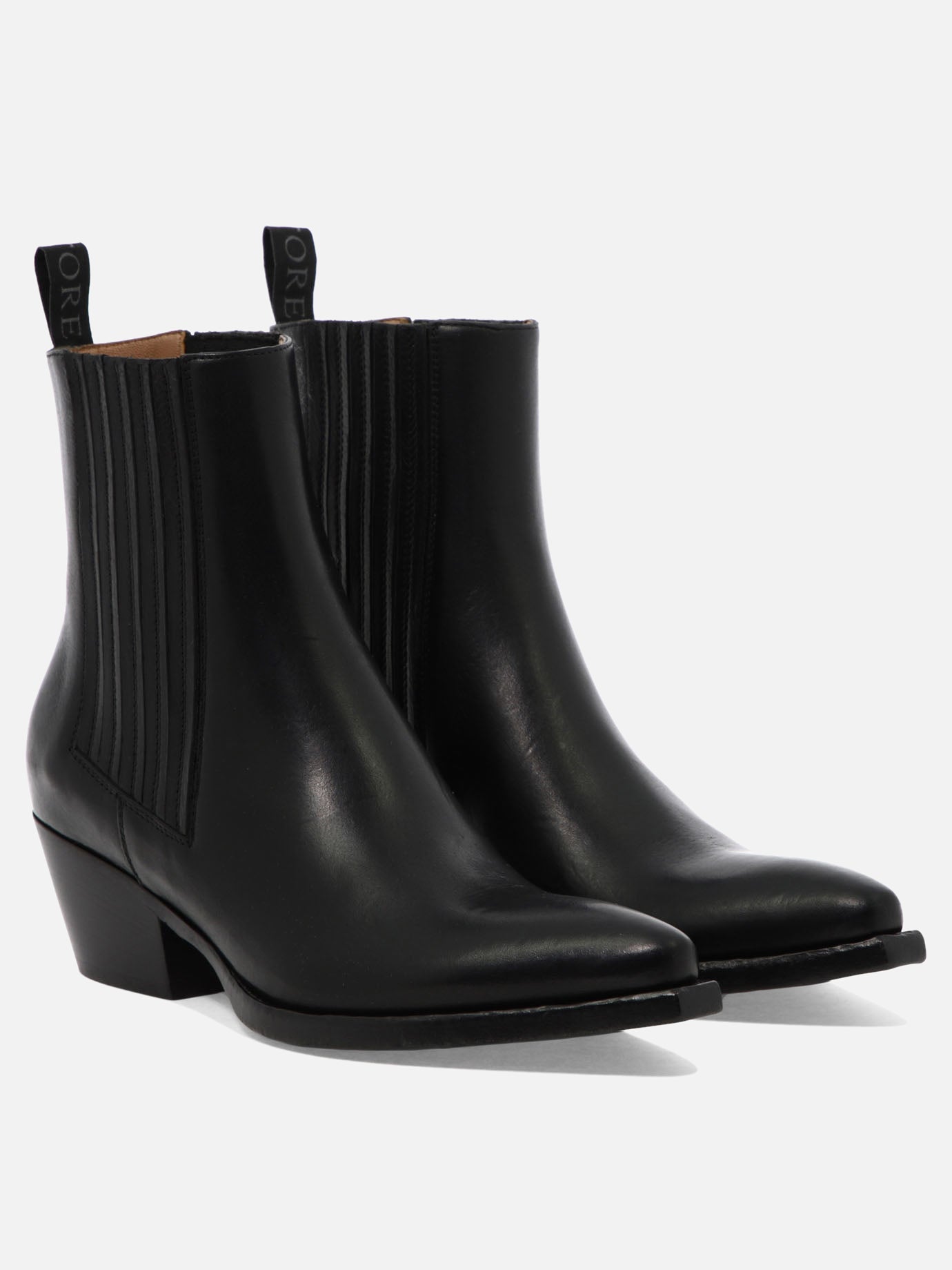 Pull-on boots 100% leather - 95% leather 5% rubber  Black - Sartore Women | PDP | VIETTI Online Store | thumbnail_2