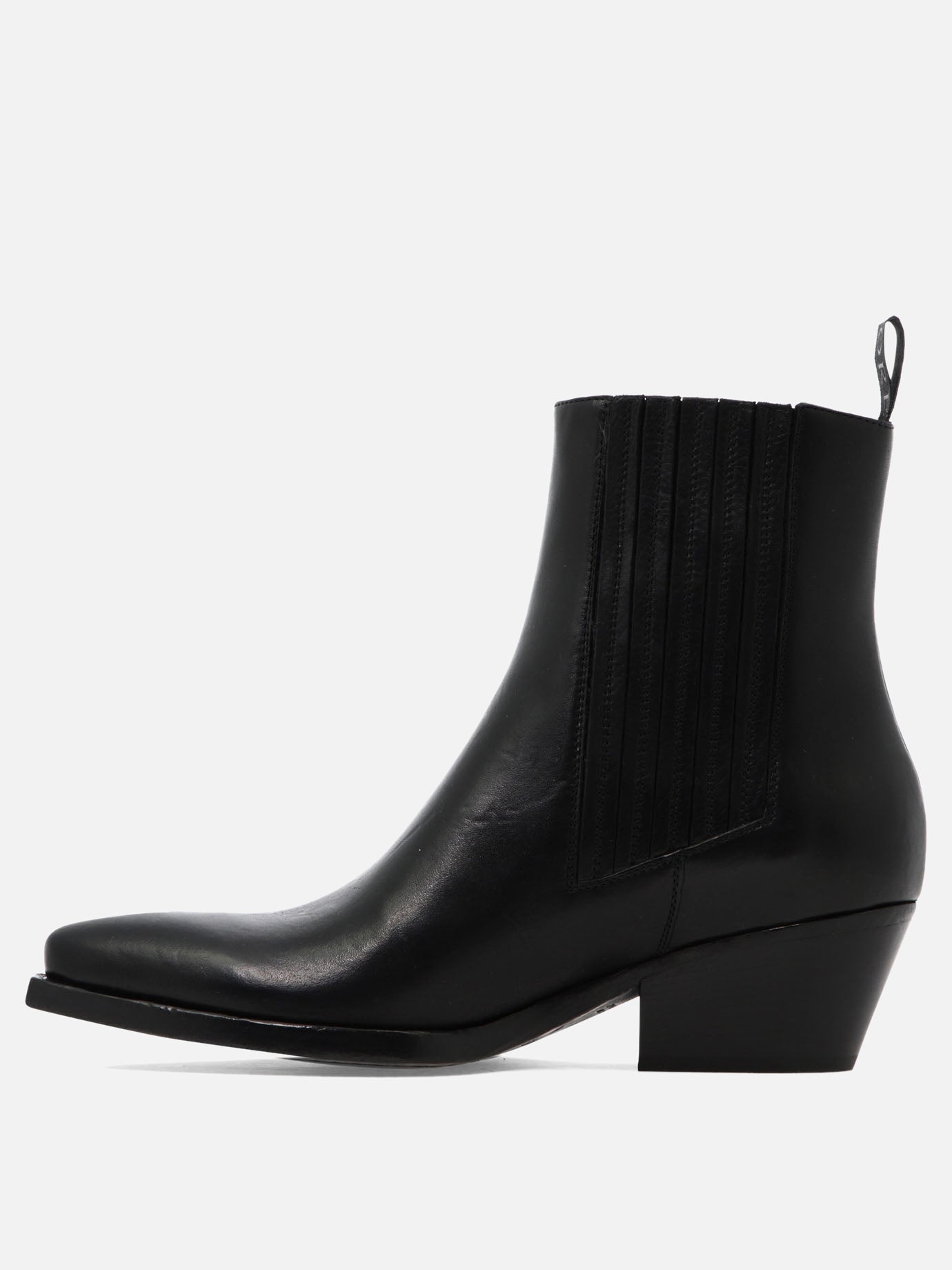 Pull-on boots 100% leather - 95% leather 5% rubber  Black - Sartore Women | PDP | VIETTI Online Store | thumbnail_3