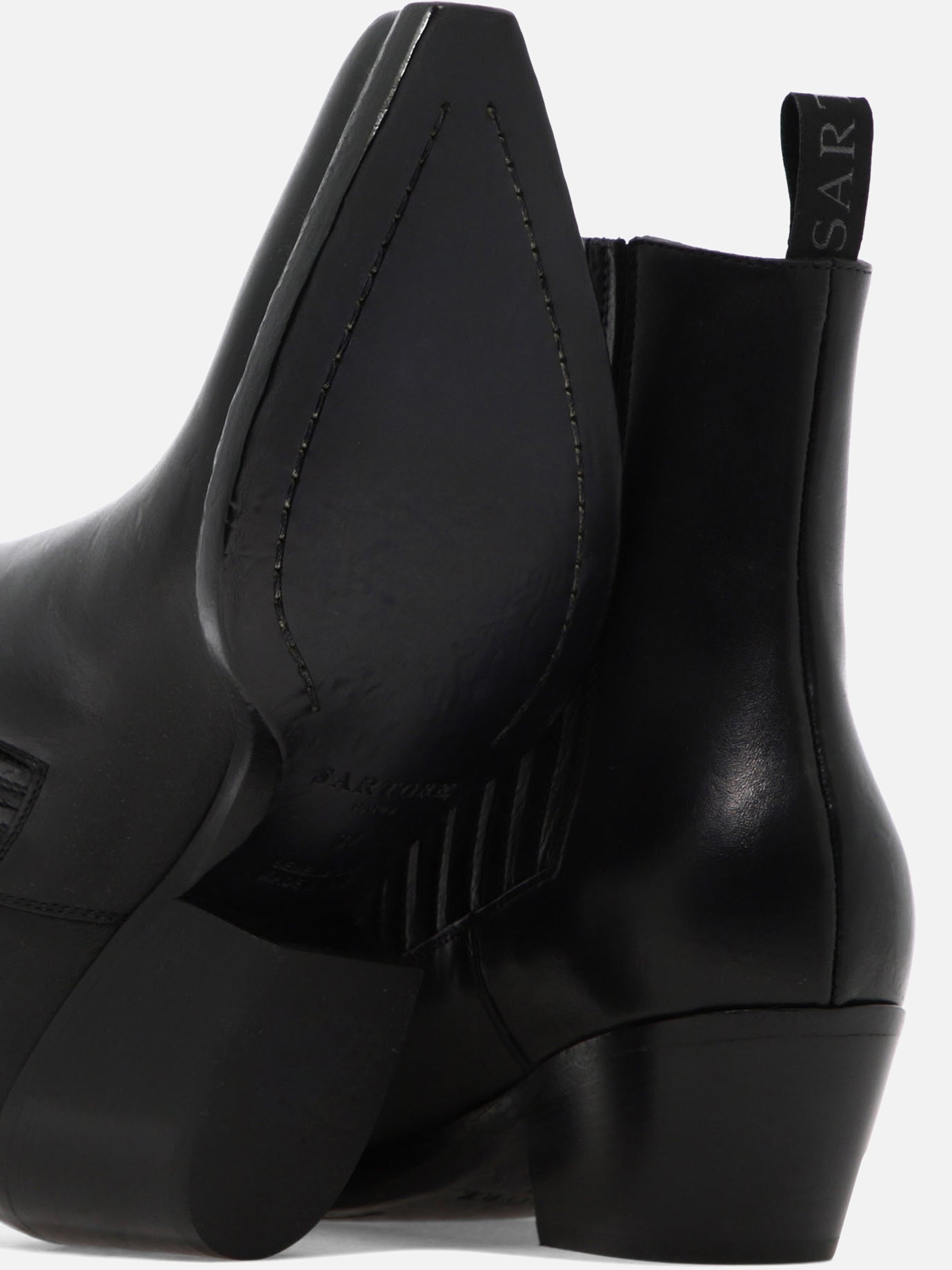 Pull-on boots 100% leather - 95% leather 5% rubber  Black - Sartore Women | PDP | VIETTI Online Store | Zoom-Modal_5
