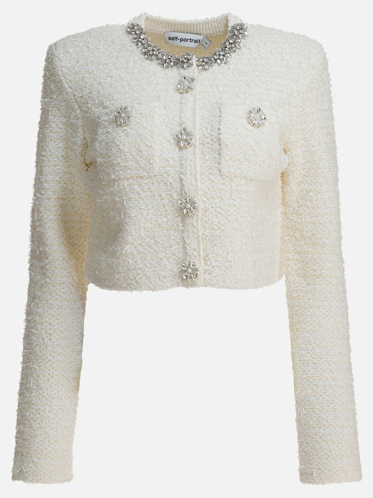 Cardigan Embellished  Beige - Self-portrait Donna | PLP | VIETTI Online Store 
