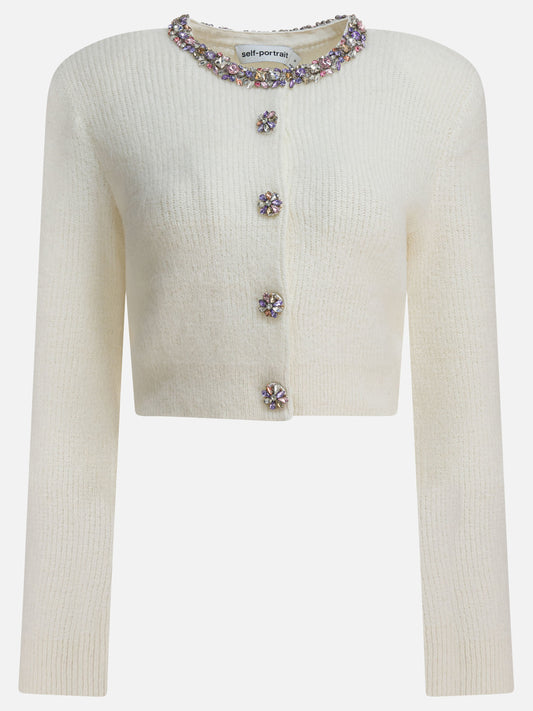 Cardigan Embellished  Beige - Self-portrait Donna | PLP | VIETTI Online Store 
