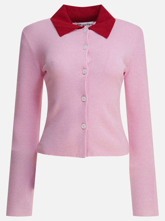 Cardigan Solid colour  Rosa - Self-portrait Donna | PLP | VIETTI Online Store 
