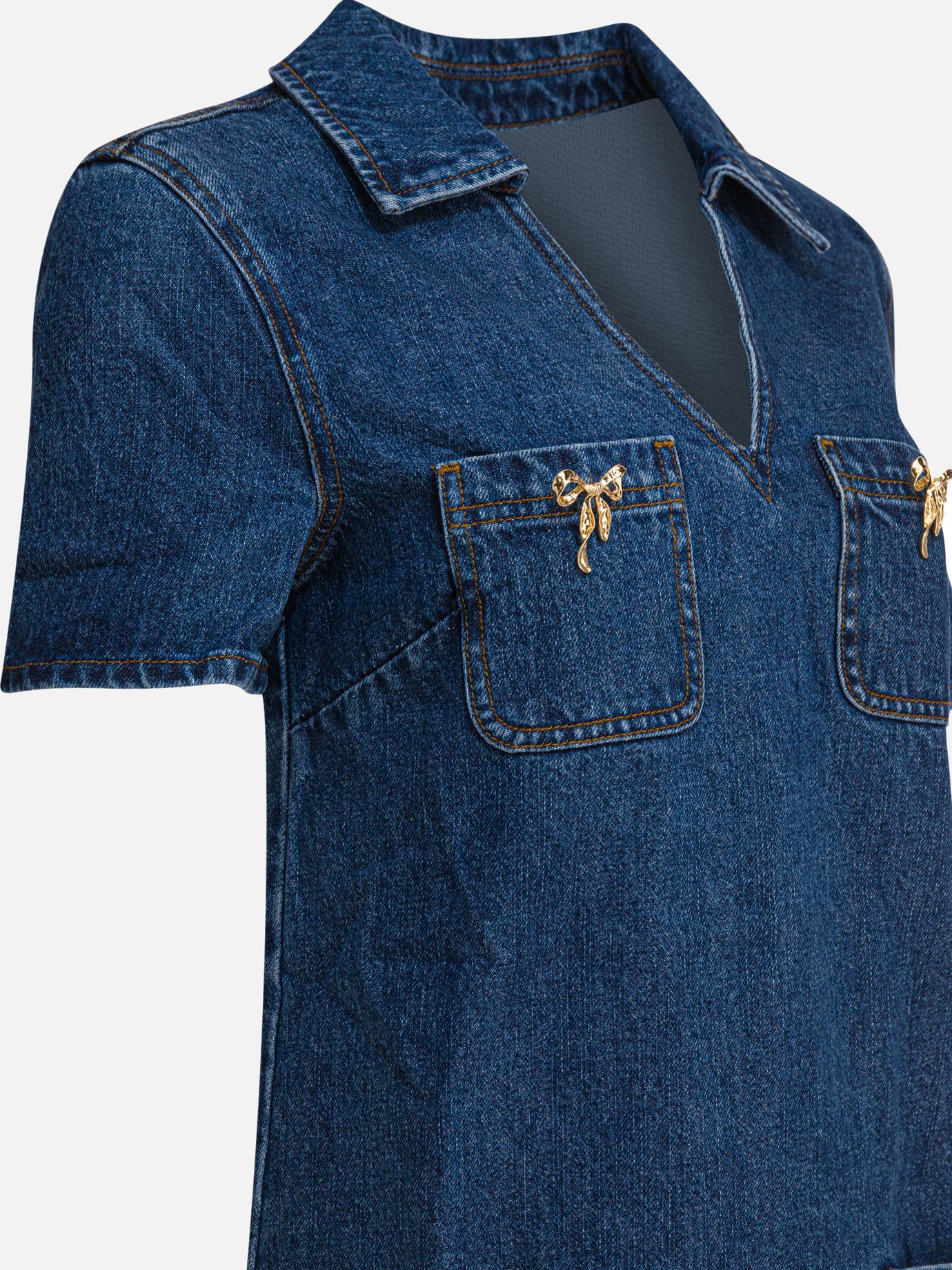 Mini dresses Solid colour  Blue - Self-portrait Women | PDP | VIETTI Online Store | Zoom-Modal_4
