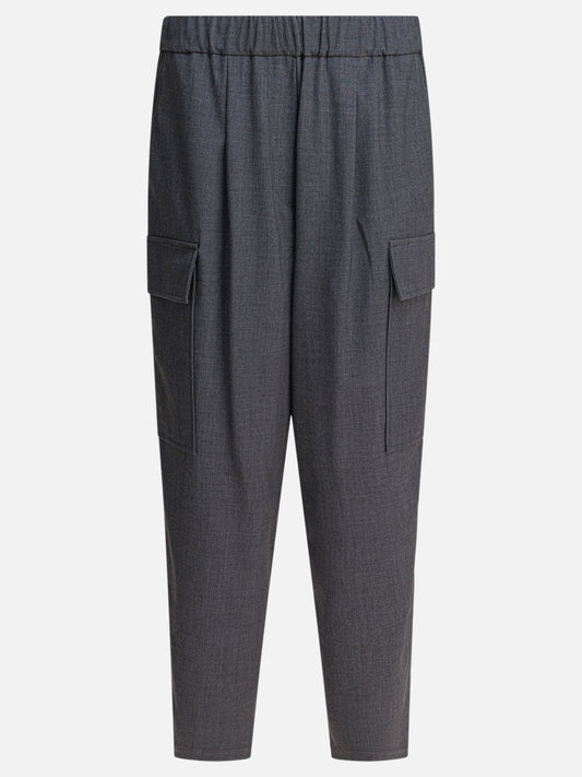 Cargo & parachute trousers Solid colour  Grey - Semper Women | PLP | VIETTI Online Store 
