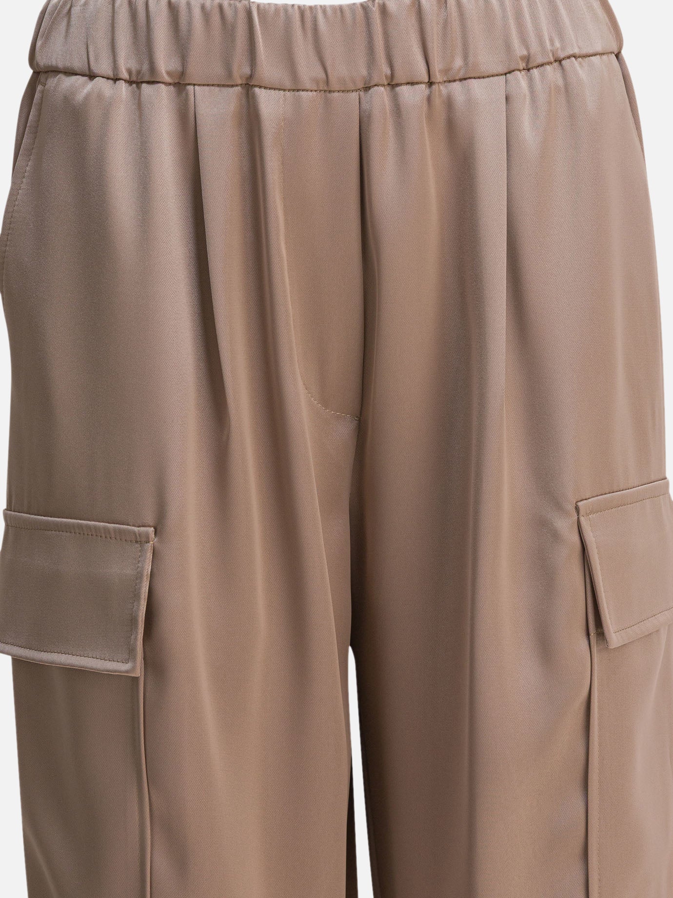 Pantaloni cargo & parachute Solid colour  Beige - Semper Donna | PDP | VIETTI Online Store | Zoom-Modal_3
