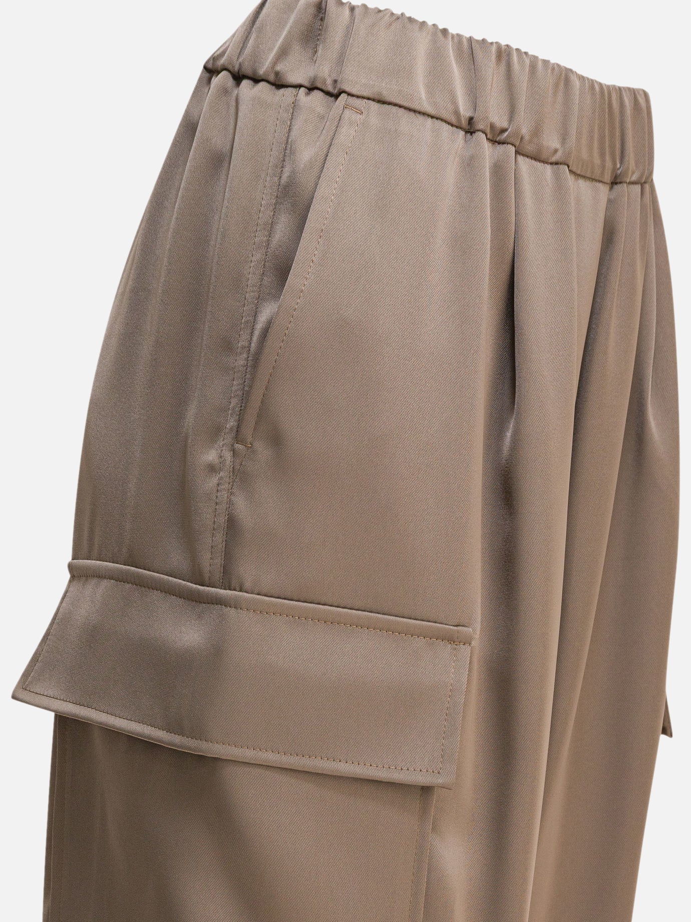 Pantaloni cargo & parachute Solid colour  Beige - Semper Donna | PDP | VIETTI Online Store | Zoom-Modal_4
