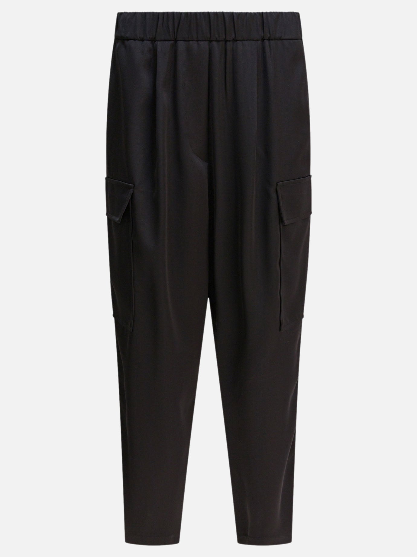 Pantaloni cargo & parachute Solid colour  Nero - Semper Donna | PDP | VIETTI Online Store | Zoom-Modal
