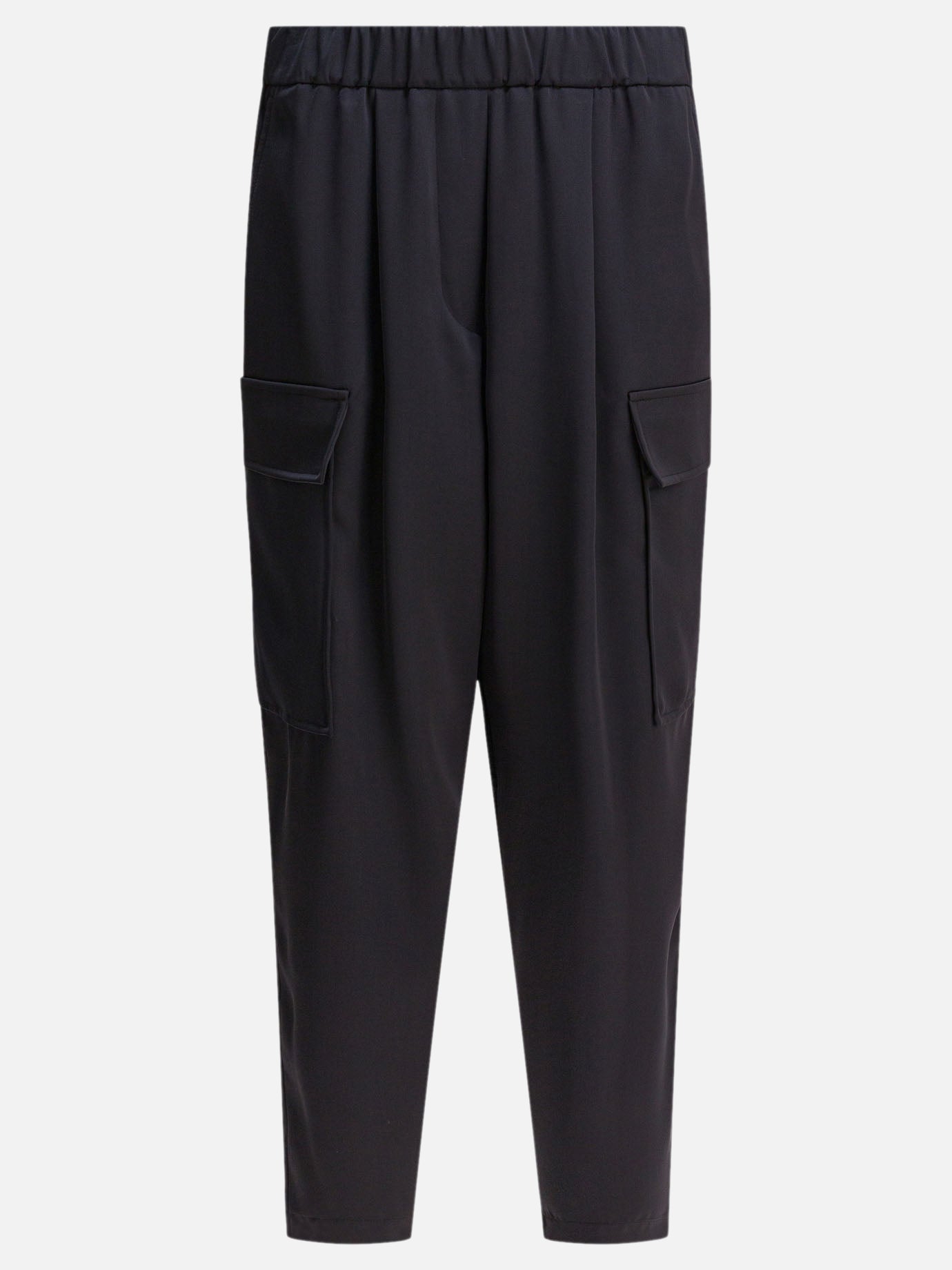 Pantaloni cargo & parachute Solid colour  Blu - Semper Donna | PDP | VIETTI Online Store | thumbnail