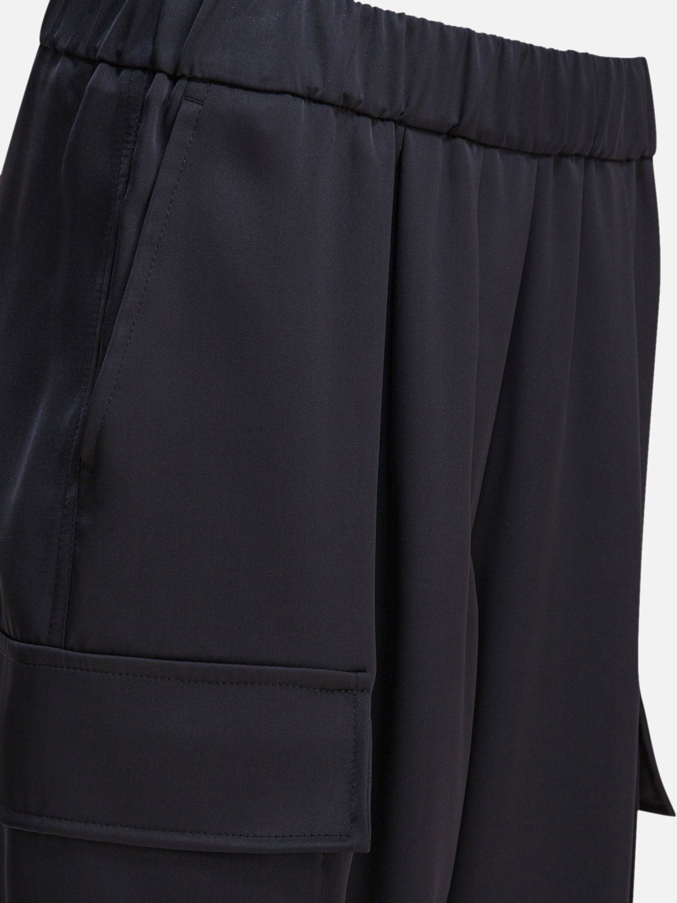 Pantaloni cargo & parachute Solid colour  Blu - Semper Donna | PDP | VIETTI Online Store | thumbnail_4