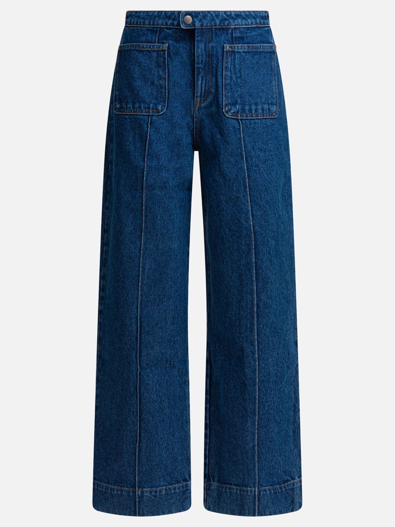 Jeans a gamba larga Solid colour  Blu - Soeur Donna | PDP | VIETTI Online Store | thumbnail