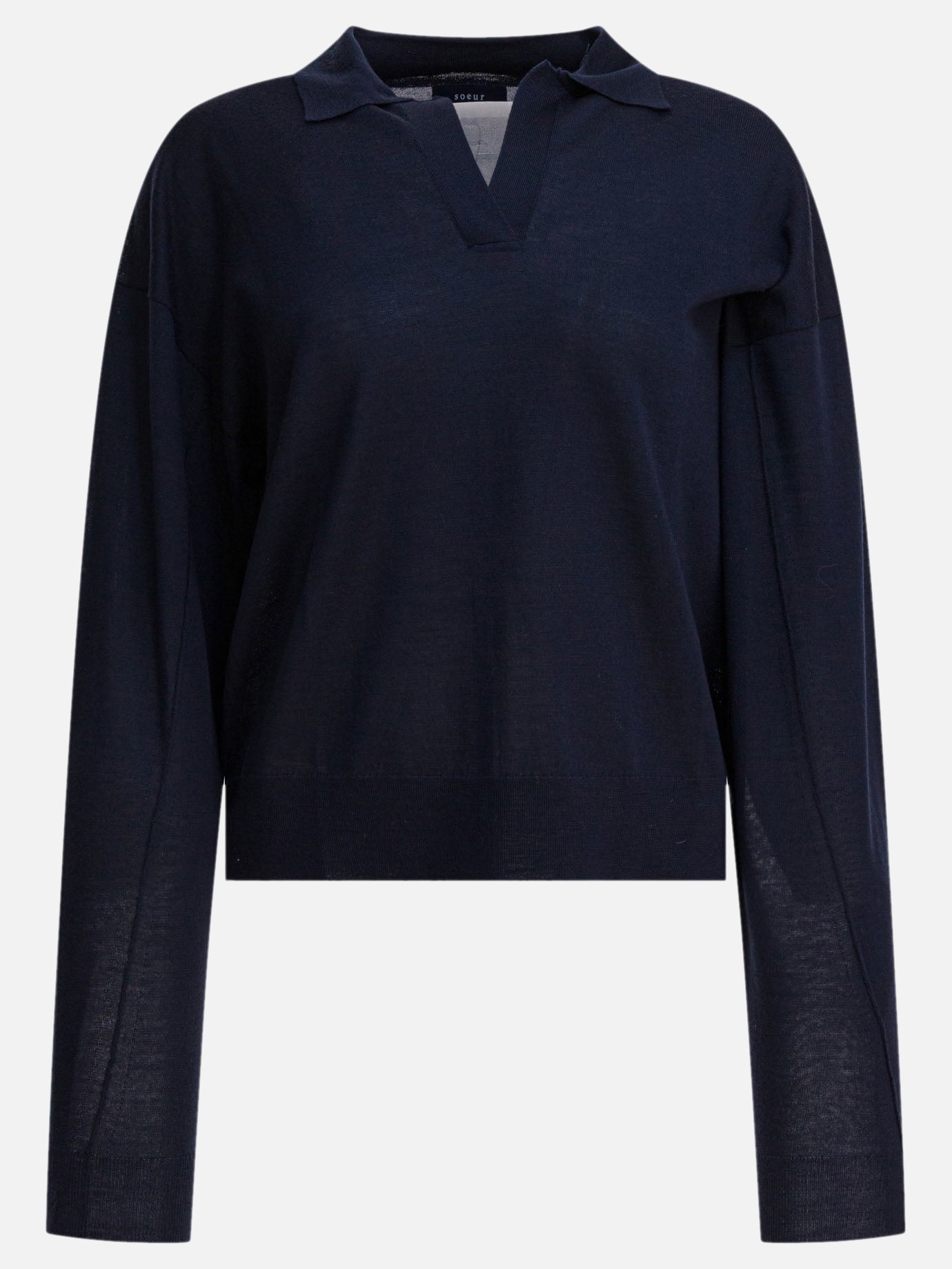 V neck sweaters Solid colour  Blue - Soeur Women | PDP | VIETTI Online Store | Zoom-Modal
