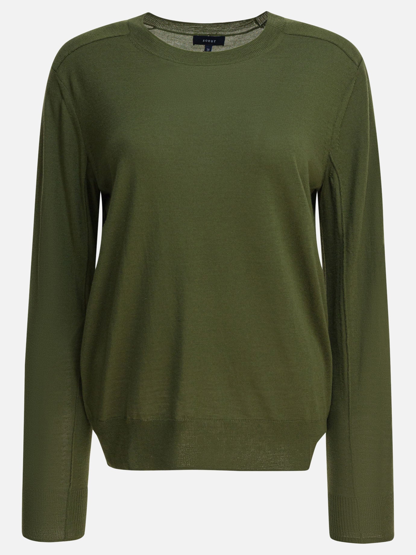 Crewneck sweaters Solid colour  Green - Soeur Women | PDP | VIETTI Online Store | thumbnail