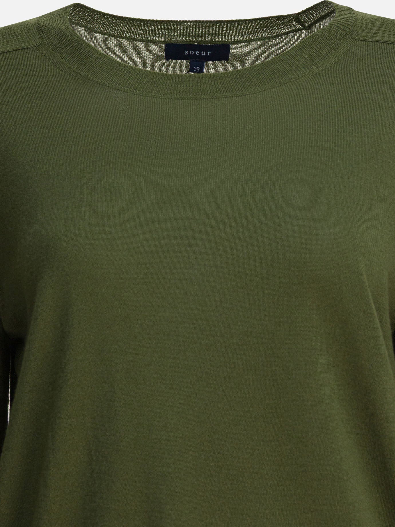 Crewneck sweaters Solid colour  Green - Soeur Women | PDP | VIETTI Online Store | thumbnail_3