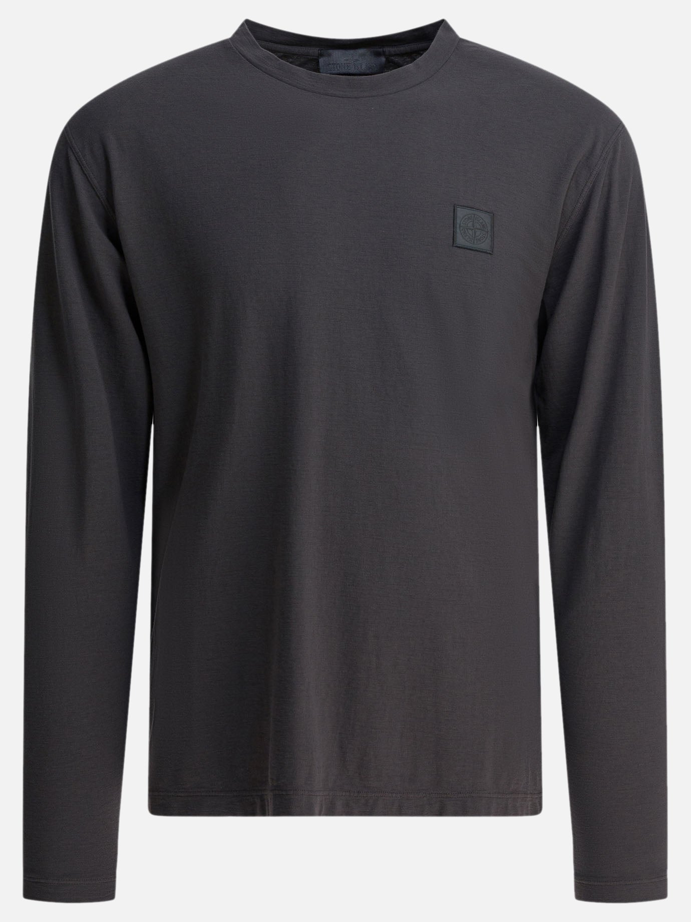 Crewneck t-shirts Logo  Grey - Stone Island Men | PDP | VIETTI Online Store | Zoom-Modal
