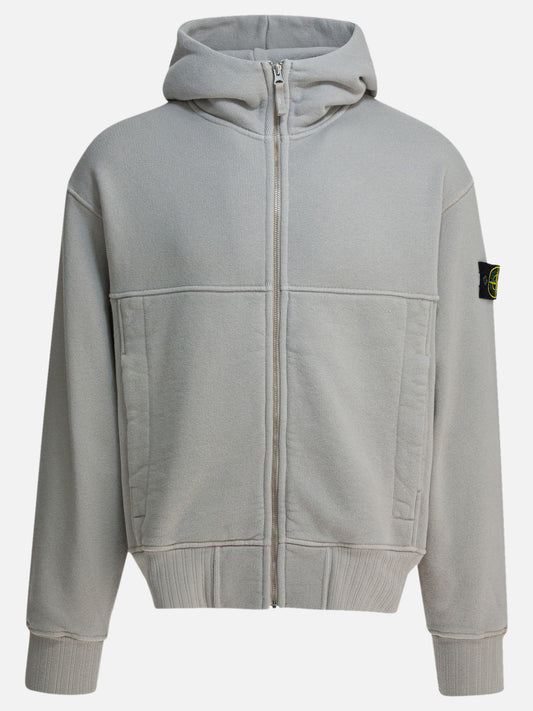 Felpe con zip Logo  Grigio - Stone Island Uomo | PLP | VIETTI Online Store 
