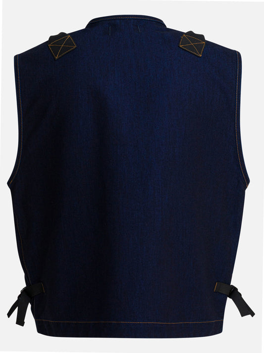 Vest jackets Solid colour  Blue - Stone Island Men | PLP | VIETTI Online Store | 2
