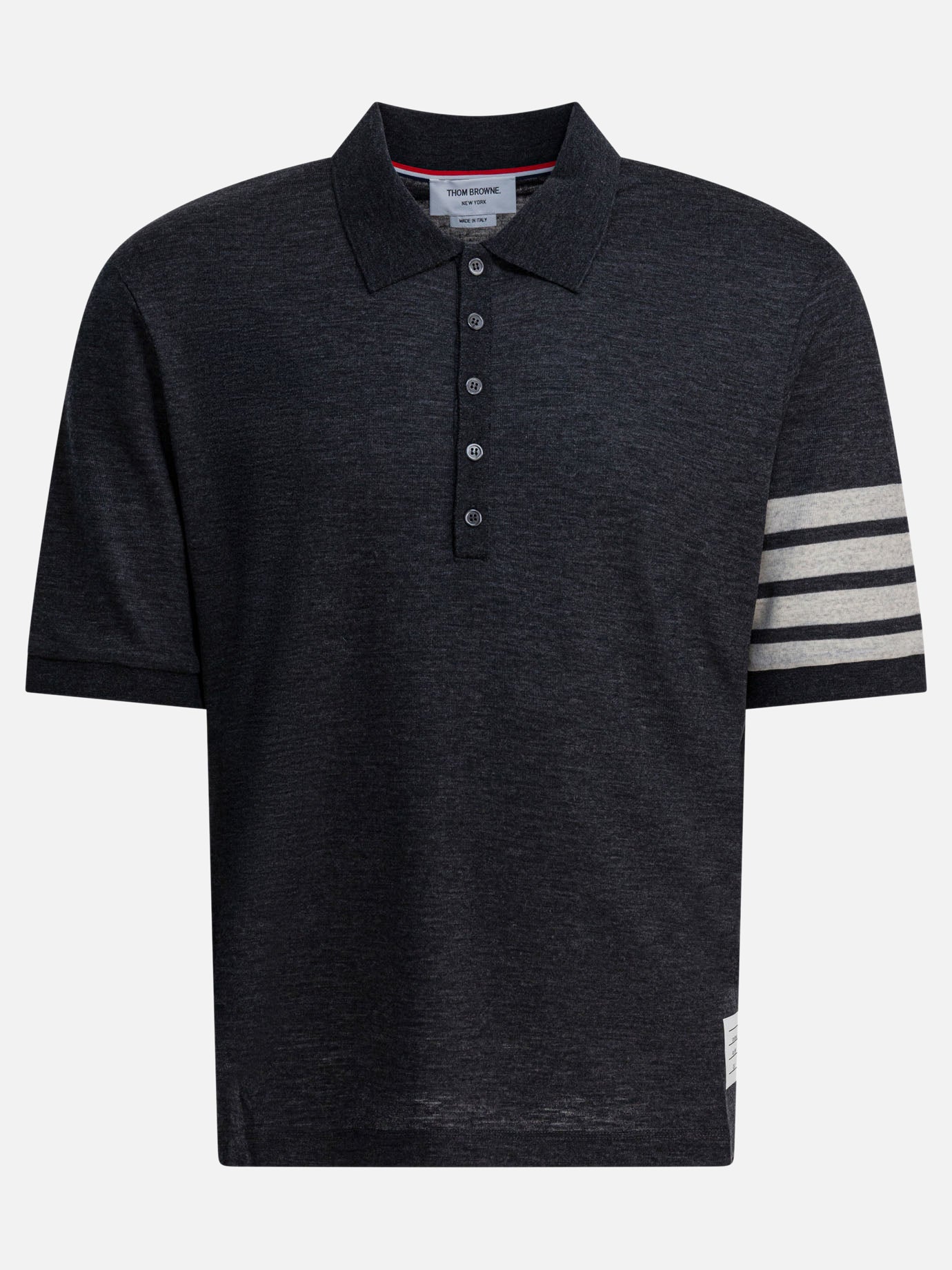 Polo shirts with buttons Logo  Grey - Thom Browne Men | PDP | VIETTI Online Store | Zoom-Modal

