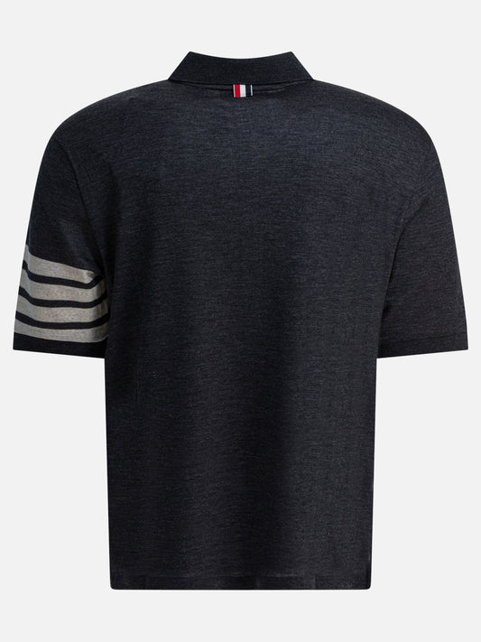 Polo con bottoni Logo  Grigio - Thom Browne Uomo | PLP | VIETTI Online Store | 2
